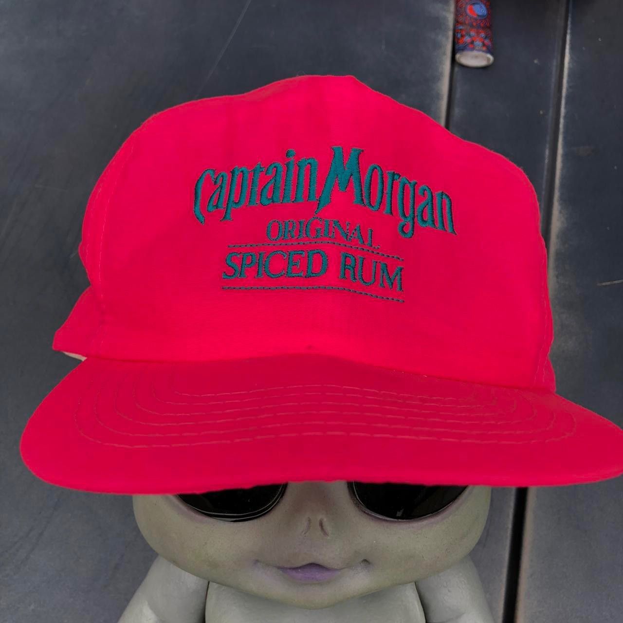 Vintage 80s Captain Morgan Rum snapback Neon spring break beach hat Size ONE SIZE - 3 Thumbnail