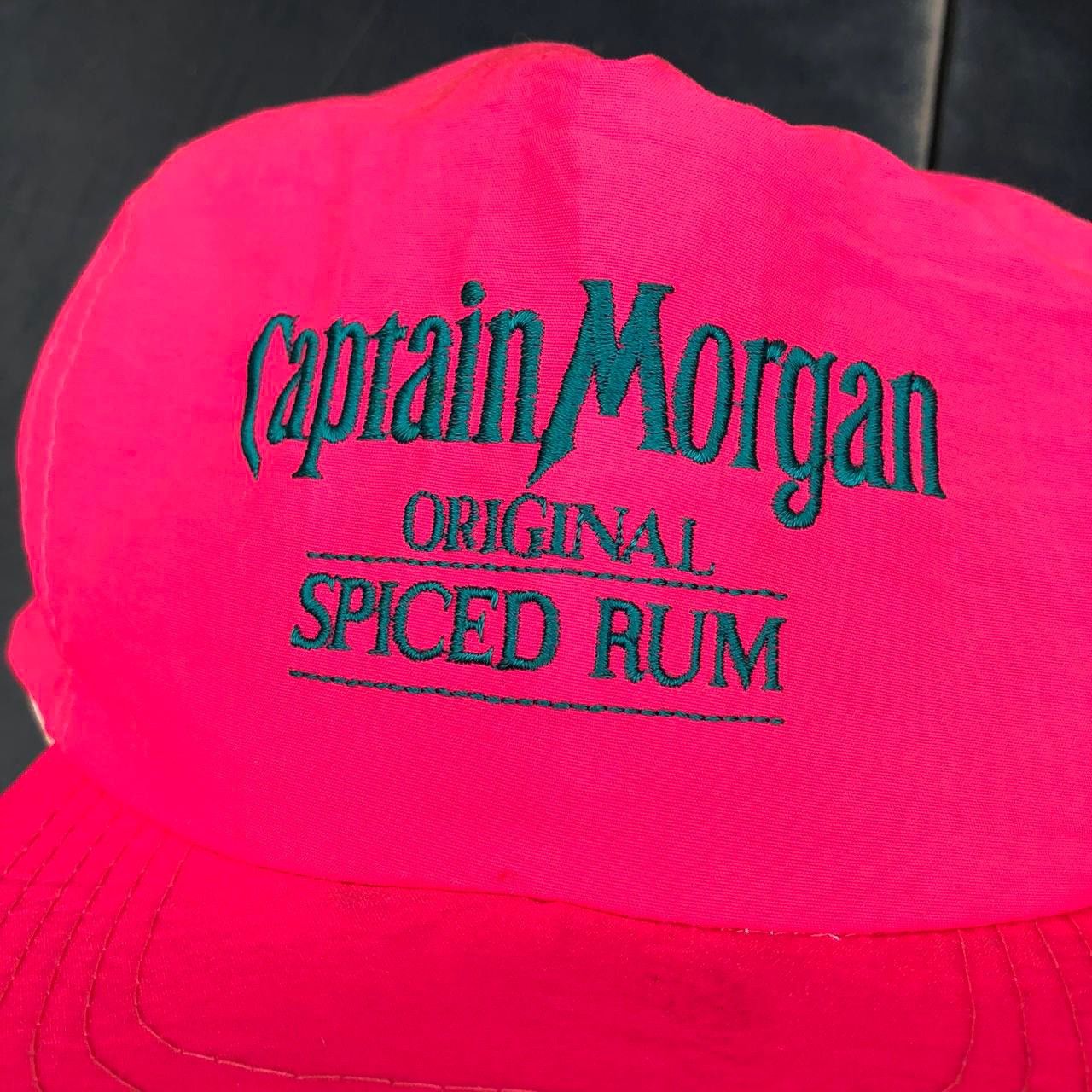 Vintage 80s Captain Morgan Rum snapback Neon spring break beach hat Size ONE SIZE - 1 Thumbnail