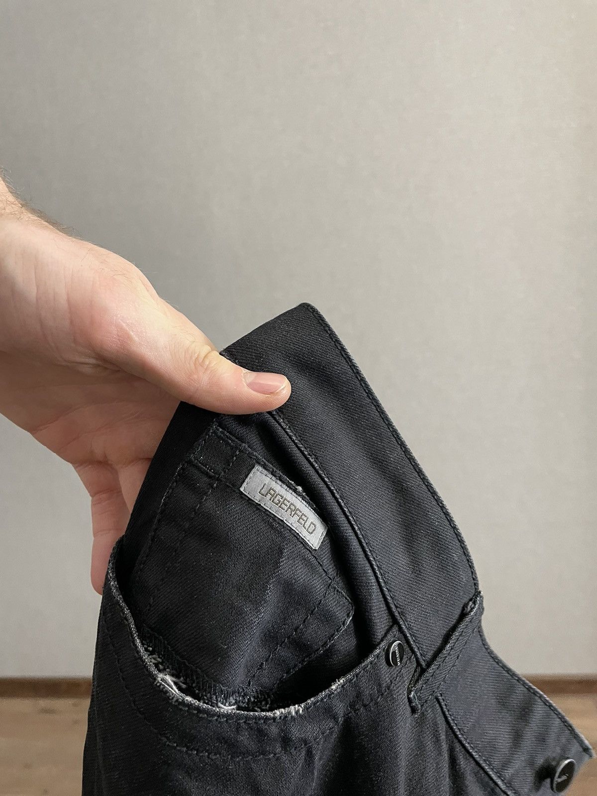 Karl Lagerfeld Lagerfeld Mens Black Jeans regular fit size W 33 Size US 33 - 13 Thumbnail