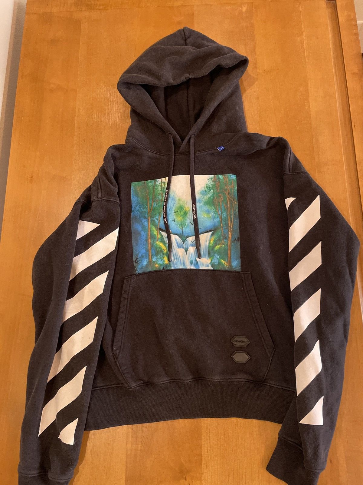 Waterfall off white hoodie cheap