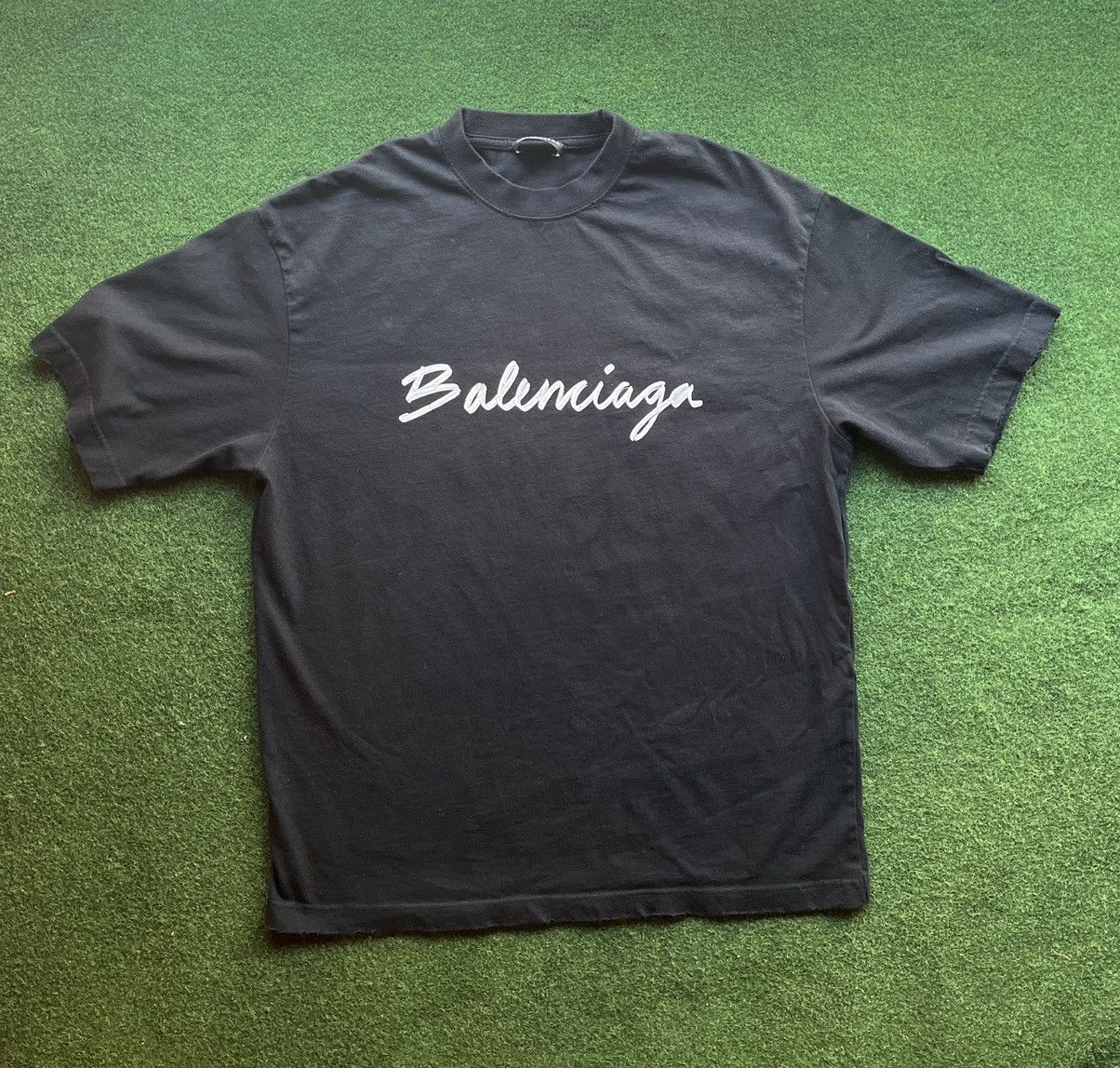 Balenciaga Balenciaga Script Logo T-Shirt | Grailed