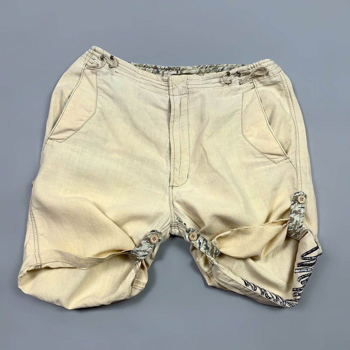 Maharishi Vtg MAHARISHI Hemp Cargo Snobutton Shorts Young Blood Sz M Size US 32 / EU 48 - 2 Thumbnail