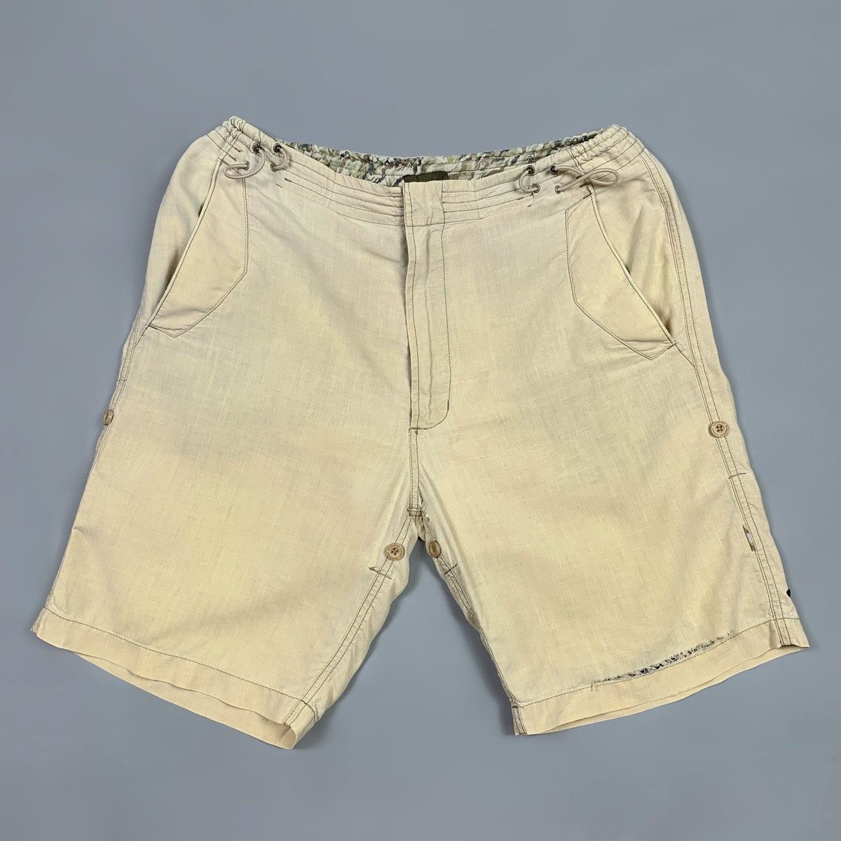 Maharishi Vtg MAHARISHI Hemp Cargo Snobutton Shorts Young Blood Sz M Size US 32 / EU 48 - 3 Thumbnail