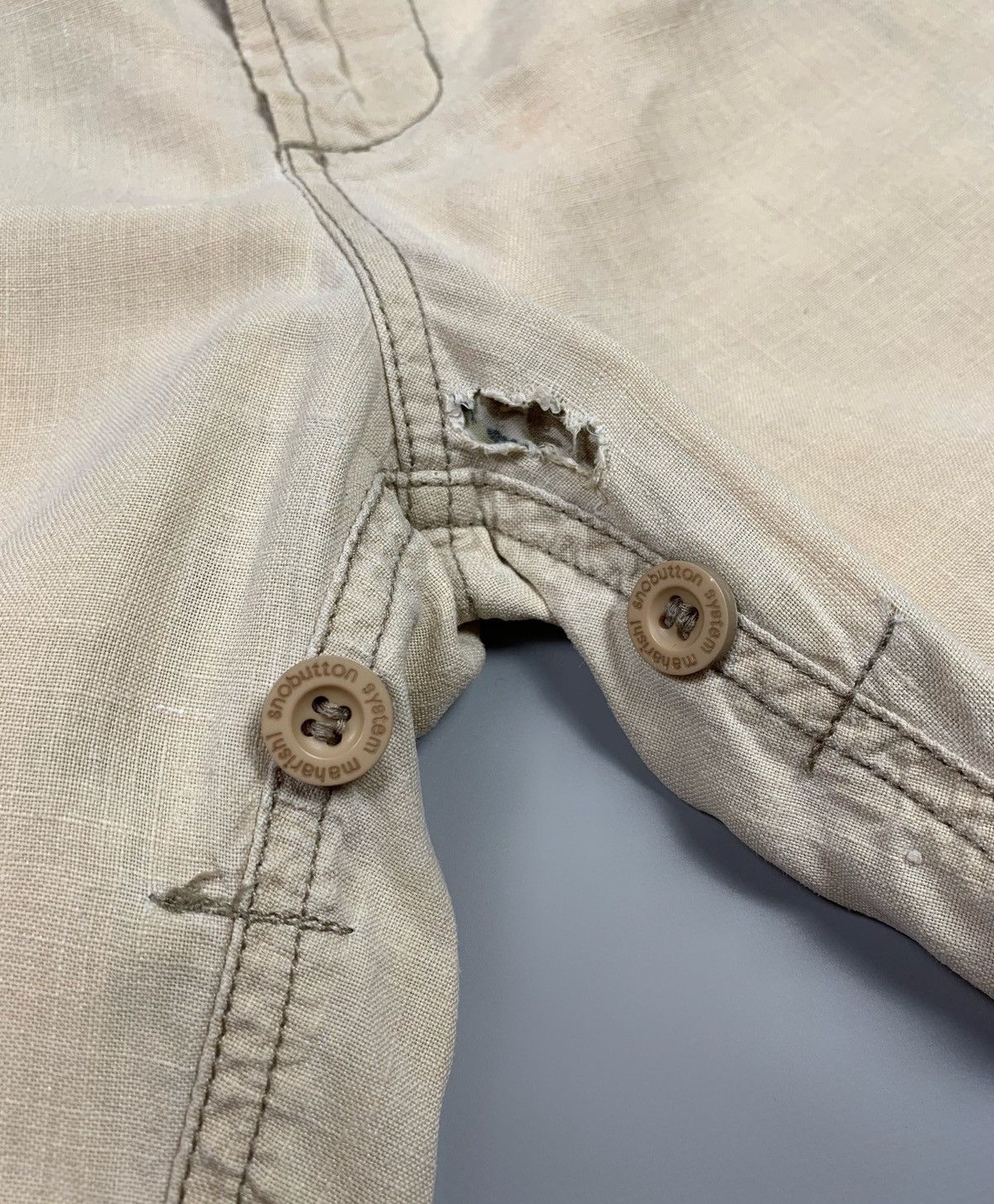 Maharishi Vtg MAHARISHI Hemp Cargo Snobutton Shorts Young Blood Sz M Size US 32 / EU 48 - 5 Thumbnail