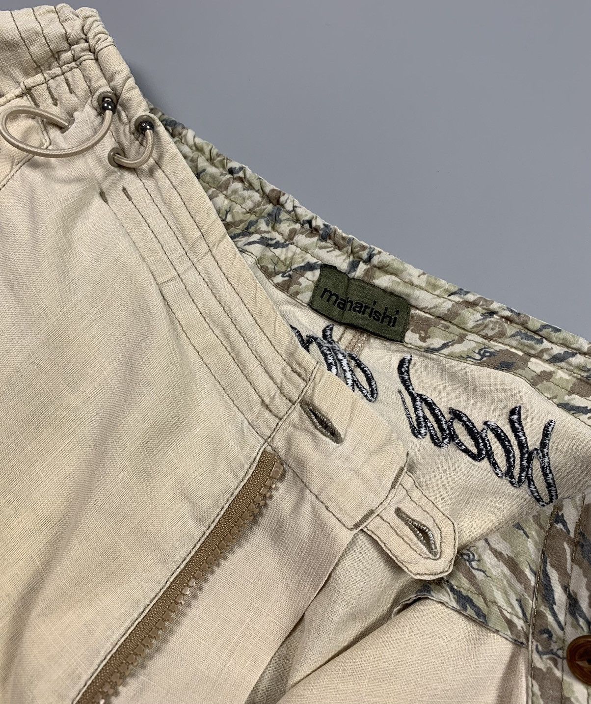 Maharishi Vtg MAHARISHI Hemp Cargo Snobutton Shorts Young Blood Sz M Size US 32 / EU 48 - 11 Thumbnail