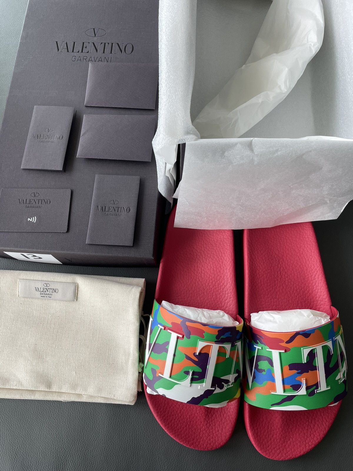 Giovanni Valentino × Valentino Brand New Camouflage Valentino Runway Slides Size US 10 / EU 43 - 18 Thumbnail