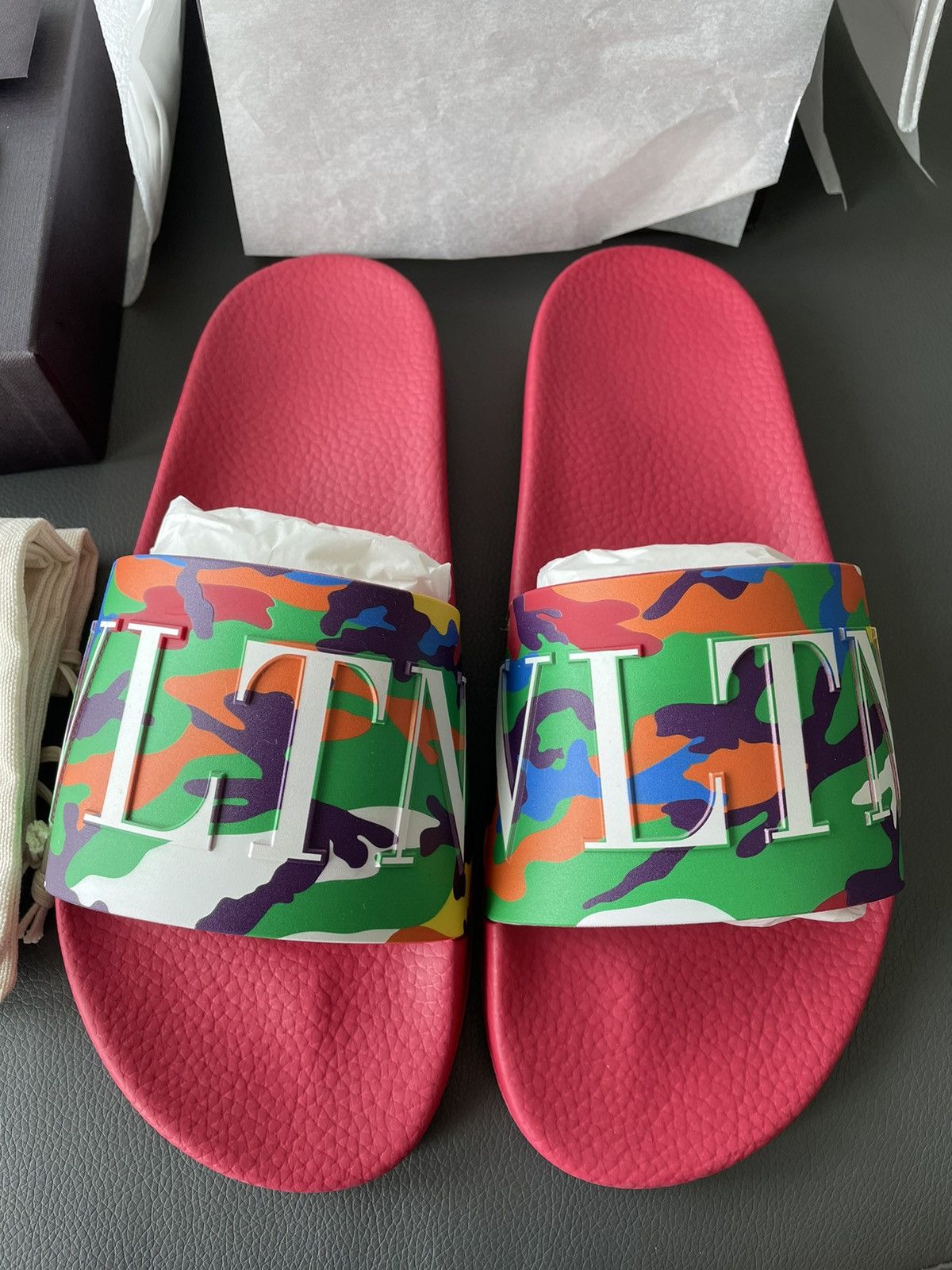 Giovanni Valentino × Valentino Brand New Camouflage Valentino Runway Slides Size US 10 / EU 43 - 1 Thumbnail