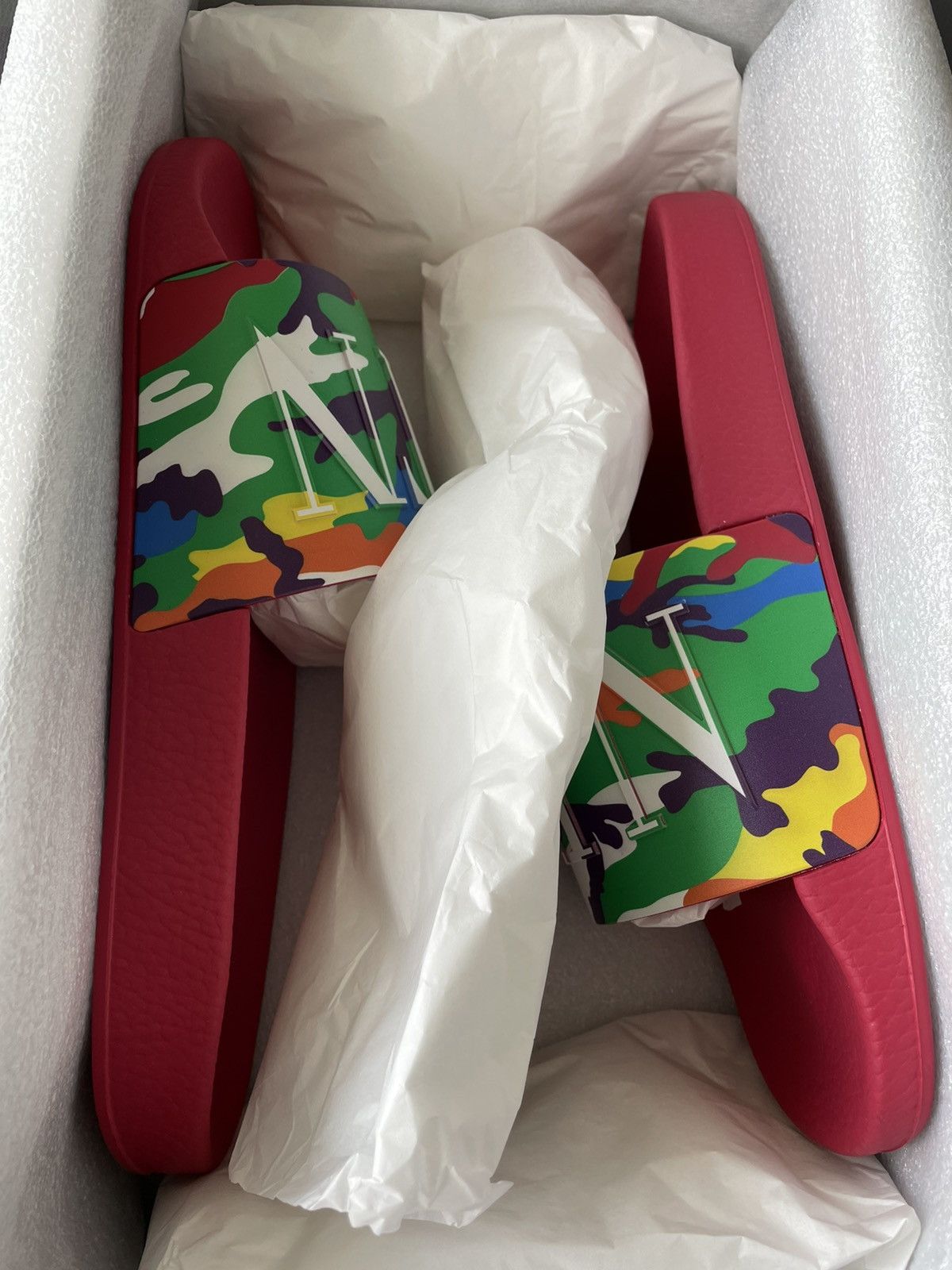 Giovanni Valentino × Valentino Brand New Camouflage Valentino Runway Slides Size US 10 / EU 43 - 12 Thumbnail
