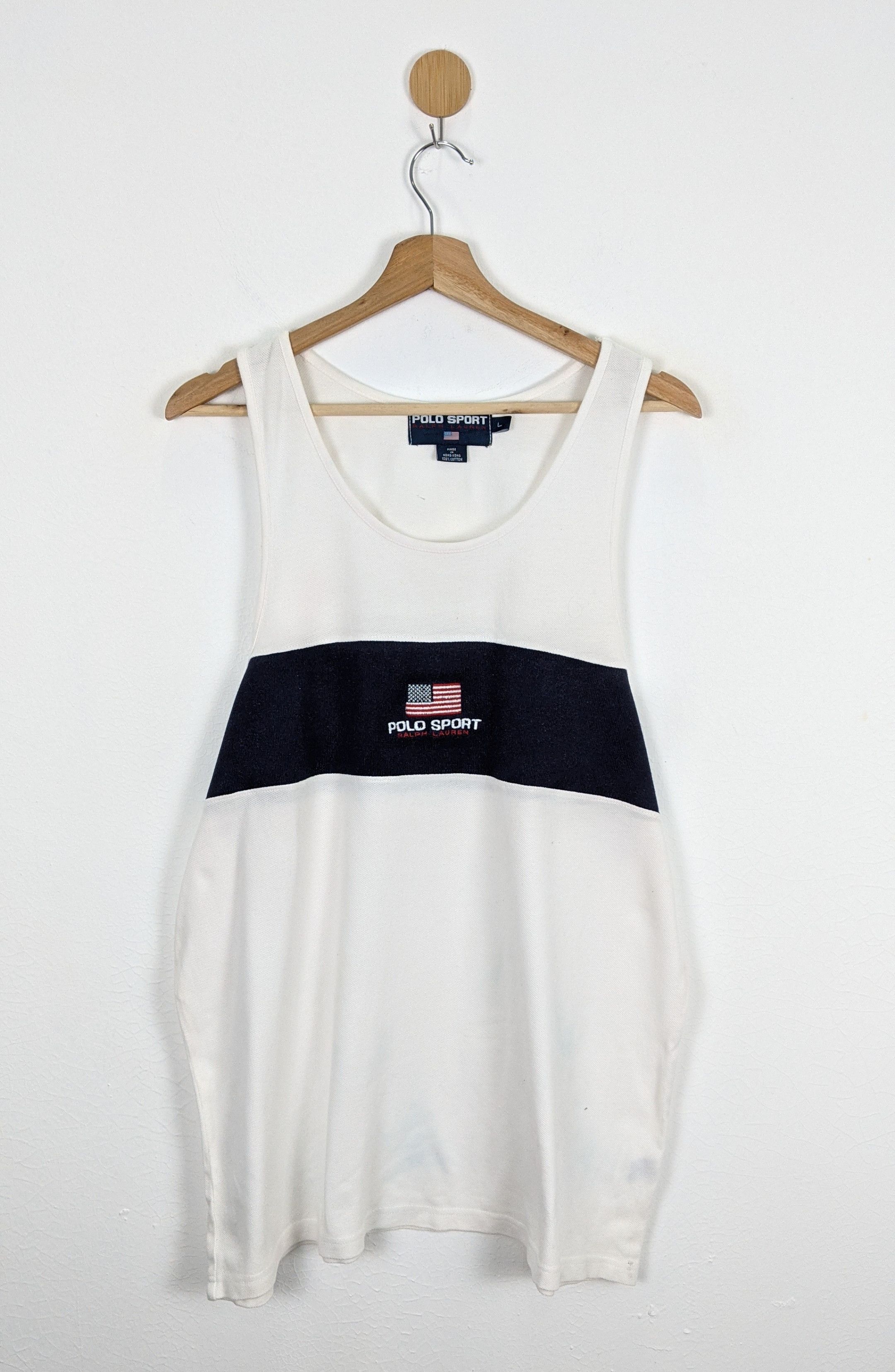【vintage】POLO SPORT タンクトップ 黒 M USA製 90s 90年代 90s ポロスポーツ ラルフローレン 黒 ブラック