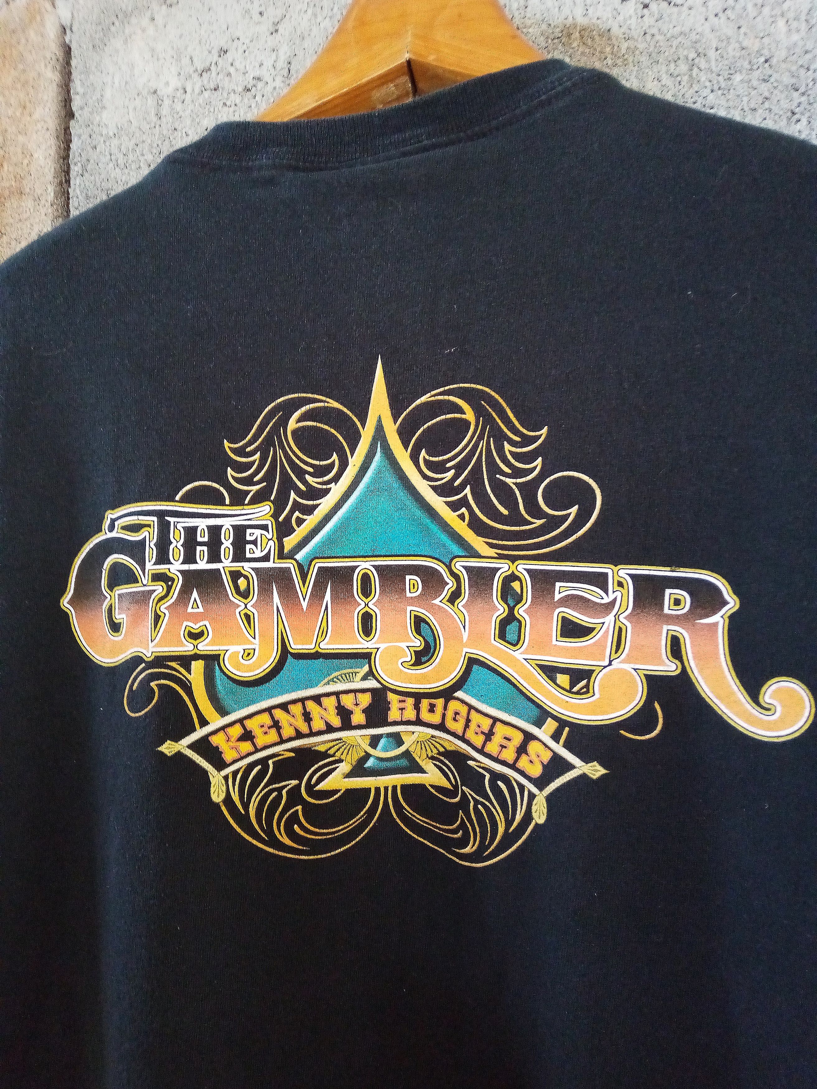 Band Tees Vintage Kenny Rogers The Gambler Song american singer music Size US L / EU 52-54 / 3 - 3 Thumbnail