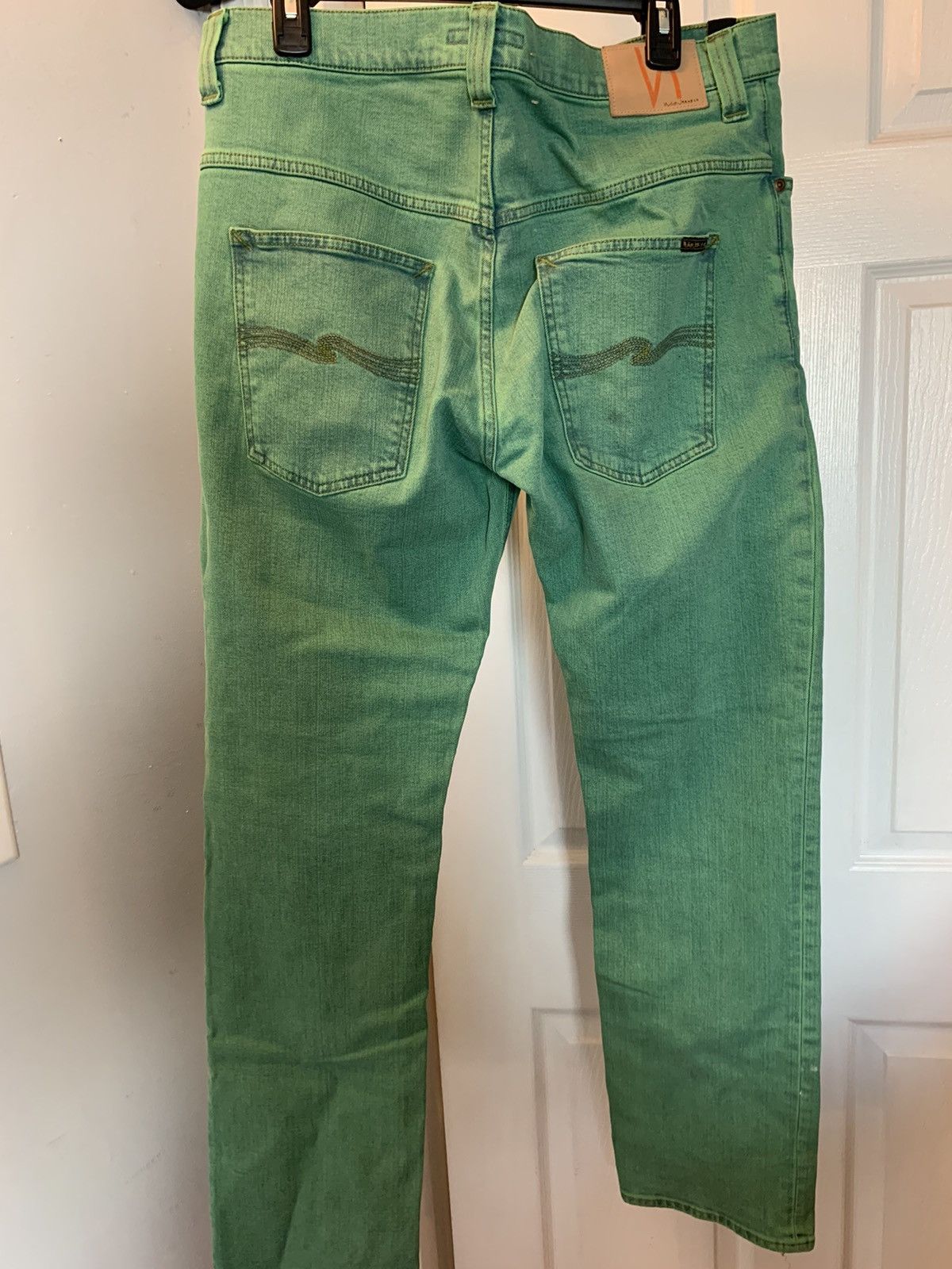 Nudie Jeans Nudie Jeans Green Denim Straight Jeans Size US 36 / EU 52 - 5 Thumbnail