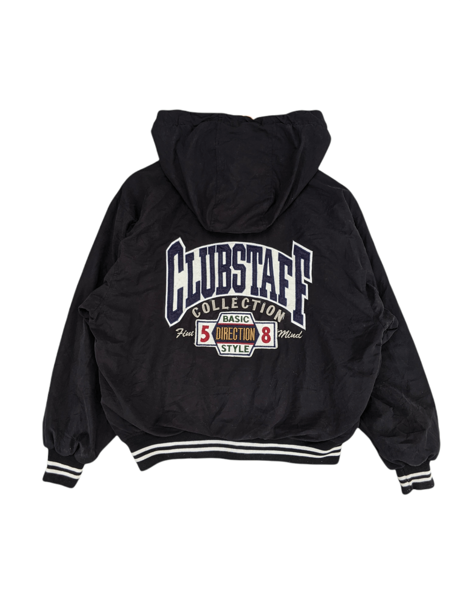 image of Varsity Jacket x Vintage Club Staff Collection Alnord Palmer Riversible Jacket in Black (Size Mediu