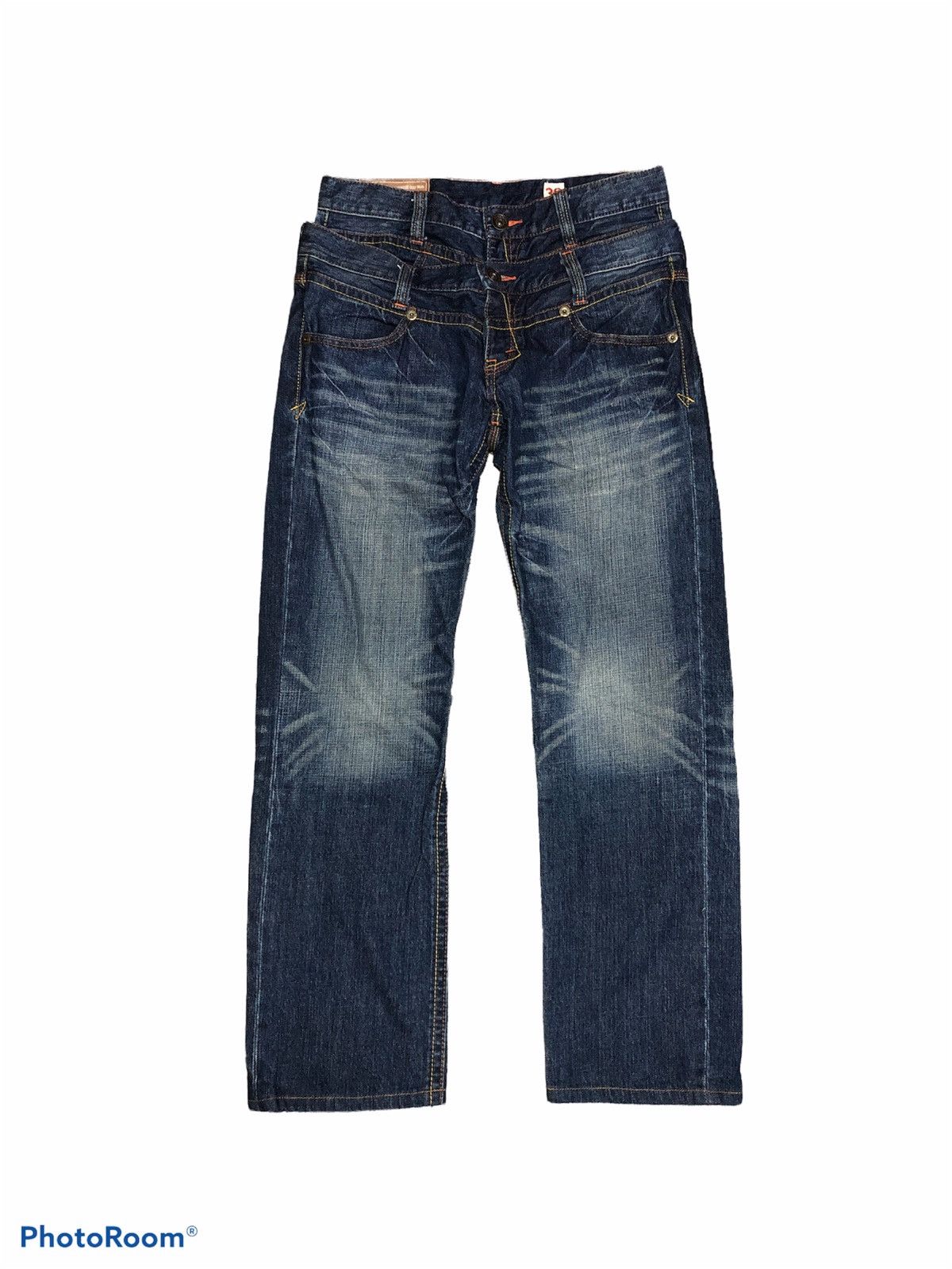 Japanese Brand HOT⚡️TRIPLE STICTH BACK POCKET DOUBLE WAIST RUSH HOUR JEANS Size US 31 - 3 Thumbnail