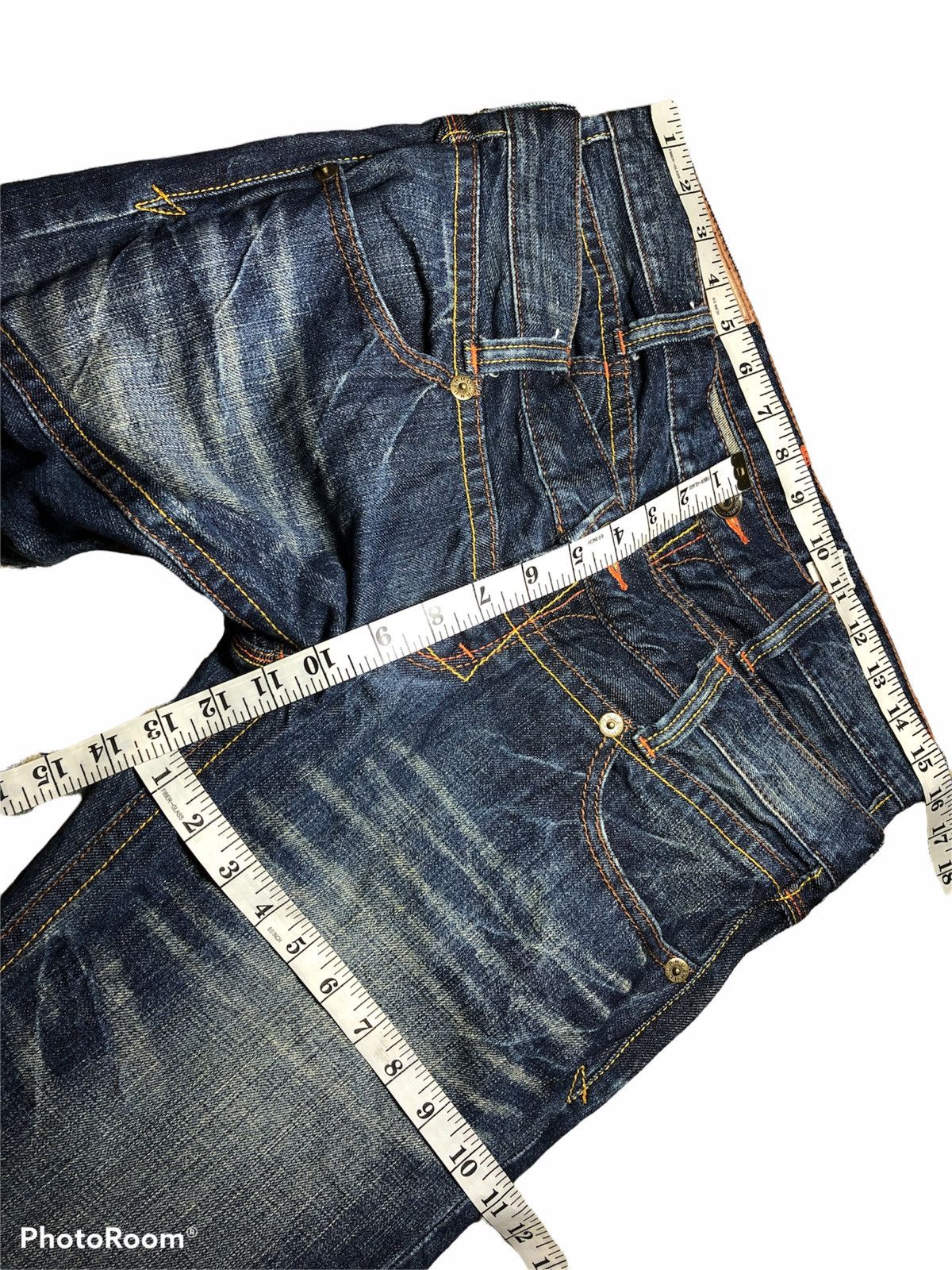 Japanese Brand HOT⚡️TRIPLE STICTH BACK POCKET DOUBLE WAIST RUSH HOUR JEANS Size US 31 - 5 Thumbnail