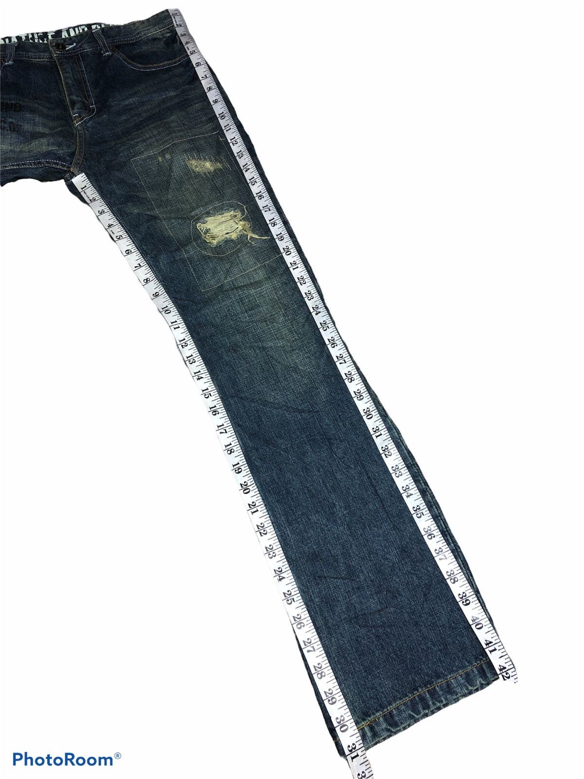 Japanese Brand BEACH SOUND DISTRESSED DENIM Size US 30 / EU 46 - 9 Thumbnail