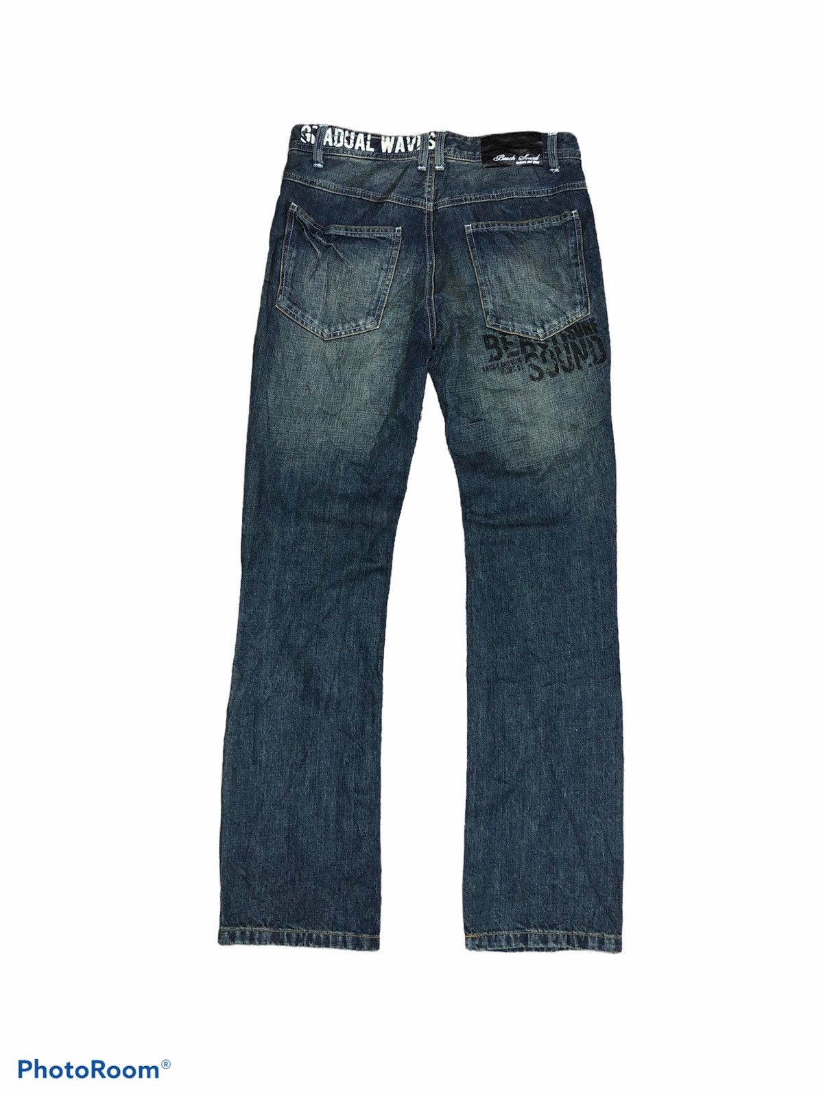 Japanese Brand BEACH SOUND DISTRESSED DENIM Size US 30 / EU 46 - 2 Thumbnail