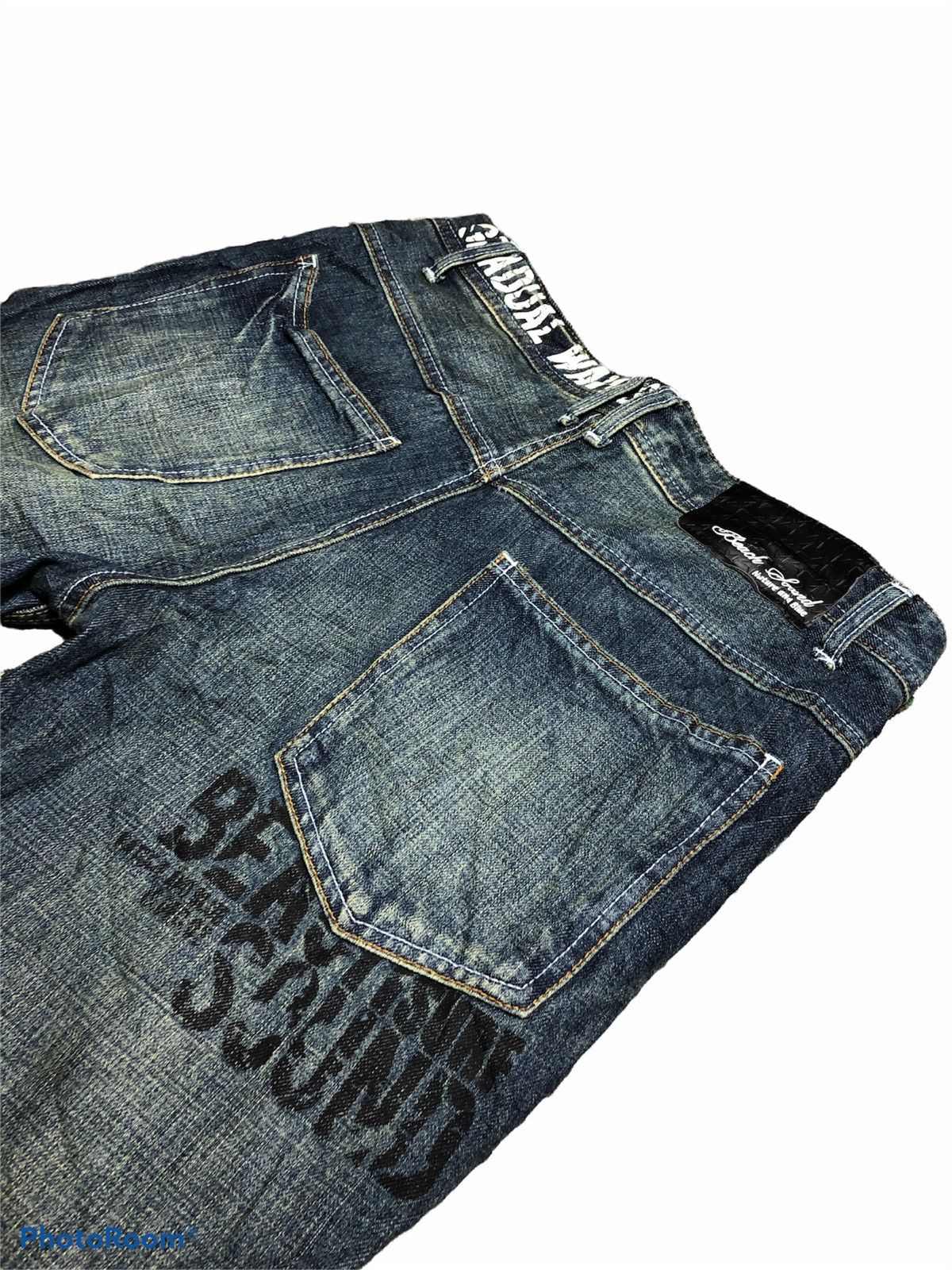 Japanese Brand BEACH SOUND DISTRESSED DENIM Size US 30 / EU 46 - 6 Thumbnail
