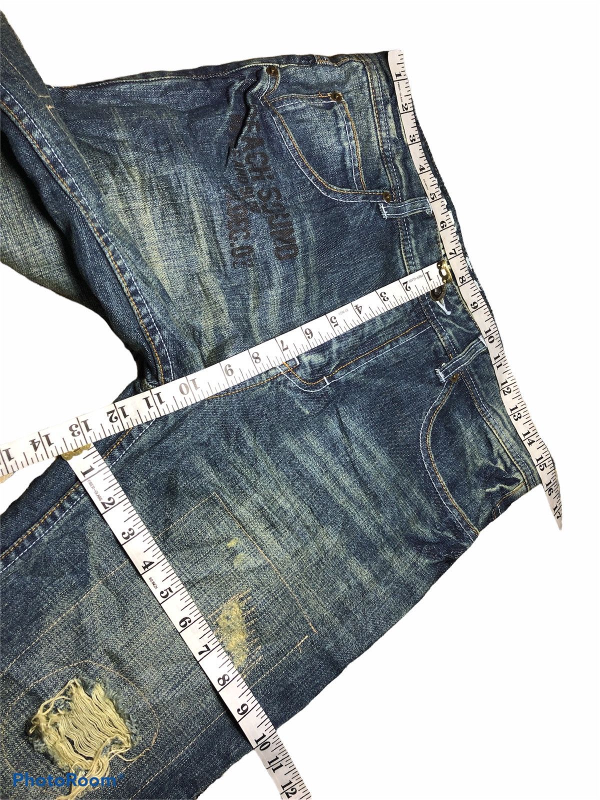 Japanese Brand BEACH SOUND DISTRESSED DENIM Size US 30 / EU 46 - 7 Thumbnail