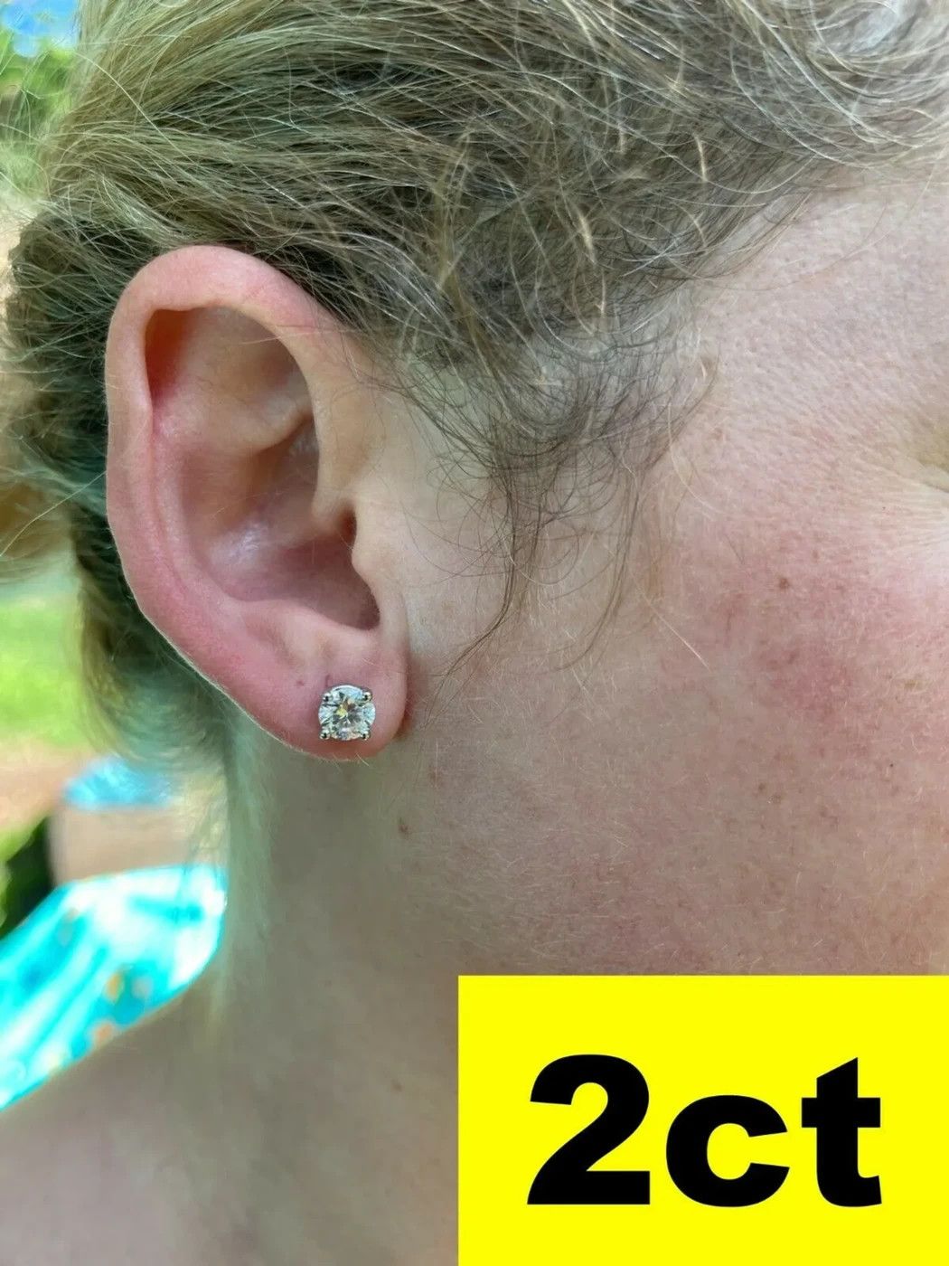 Other Moissanite Stud Earrings Pass Diamond Test Size 0.2-2ct Size ONE SIZE - 12 Thumbnail
