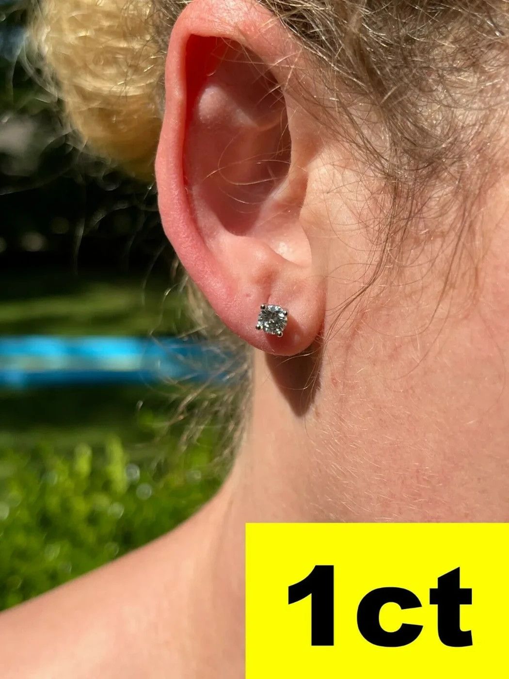 Other Moissanite Stud Earrings Pass Diamond Test Size 0.2-2ct Size ONE SIZE - 10 Thumbnail