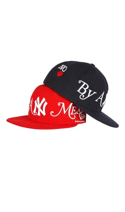 Supreme FW08 Supreme By Any Means Yankees New Era Fitted Hat 7 1/2 