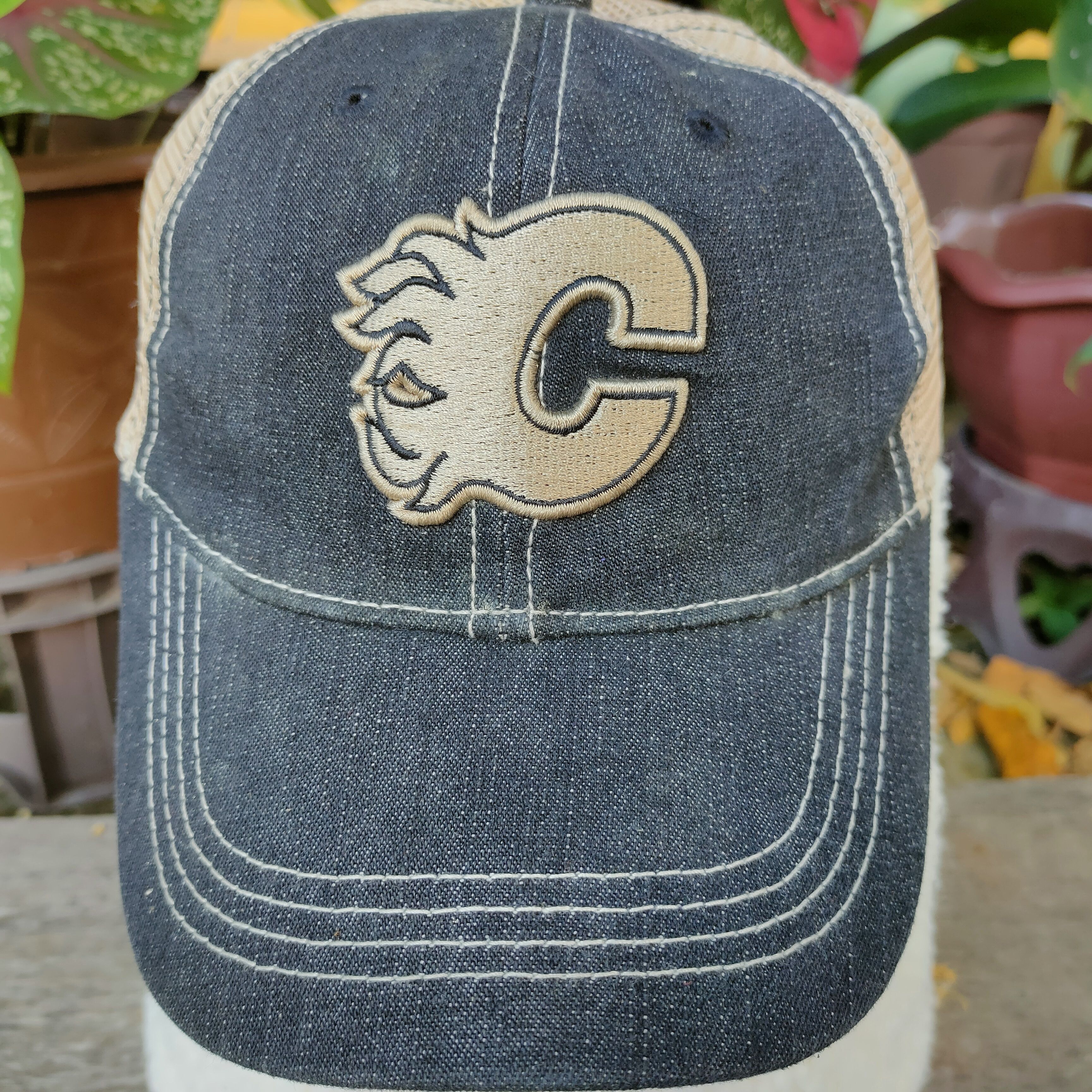 NHL CALGARY FLAMES NHL Team Logo Cap by Roger Edwards Size ONE SIZE - 2 Thumbnail