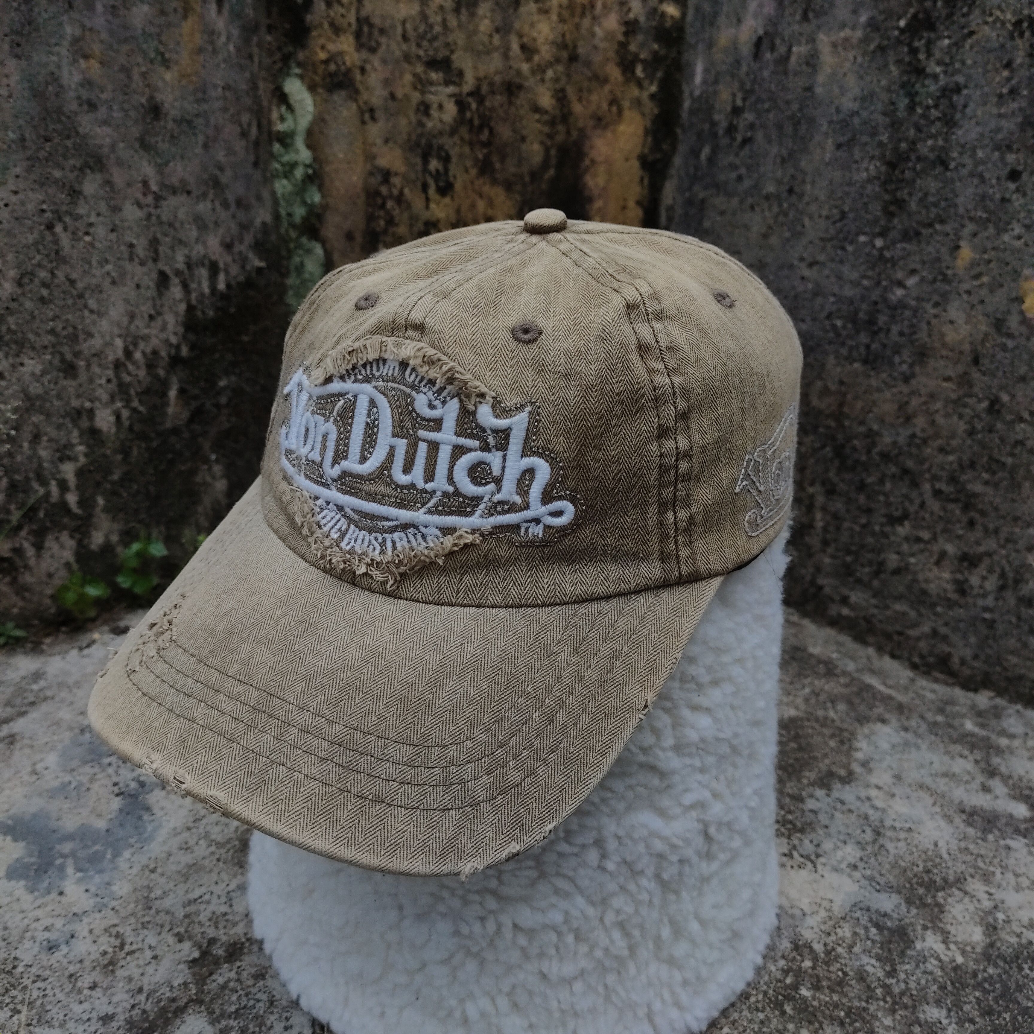 Vintage Vintage VON DUTCH Patches Embroidery Cap Distressed Army Size ONE SIZE - 1 Thumbnail