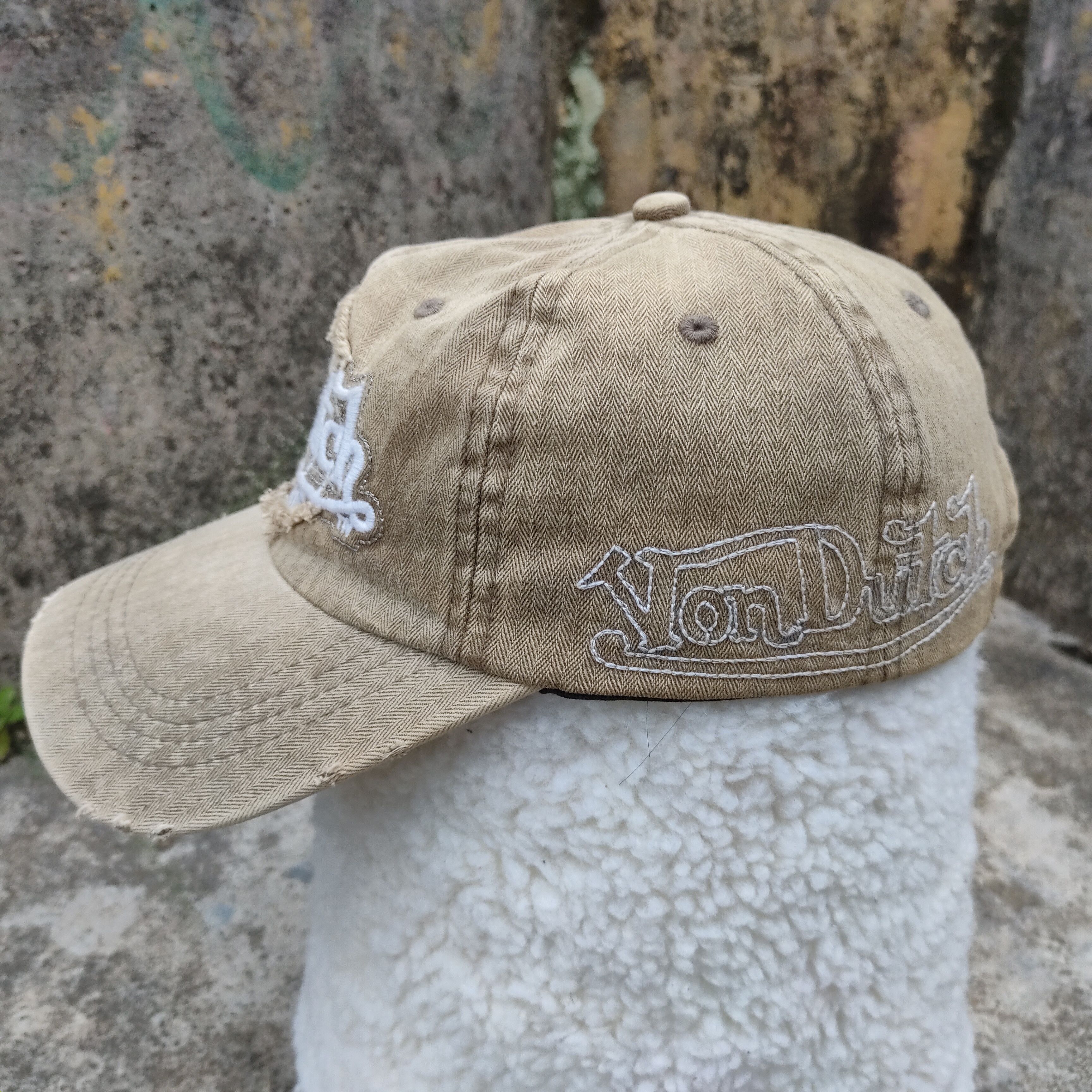 Vintage Vintage VON DUTCH Patches Embroidery Cap Distressed Army Size ONE SIZE - 4 Thumbnail