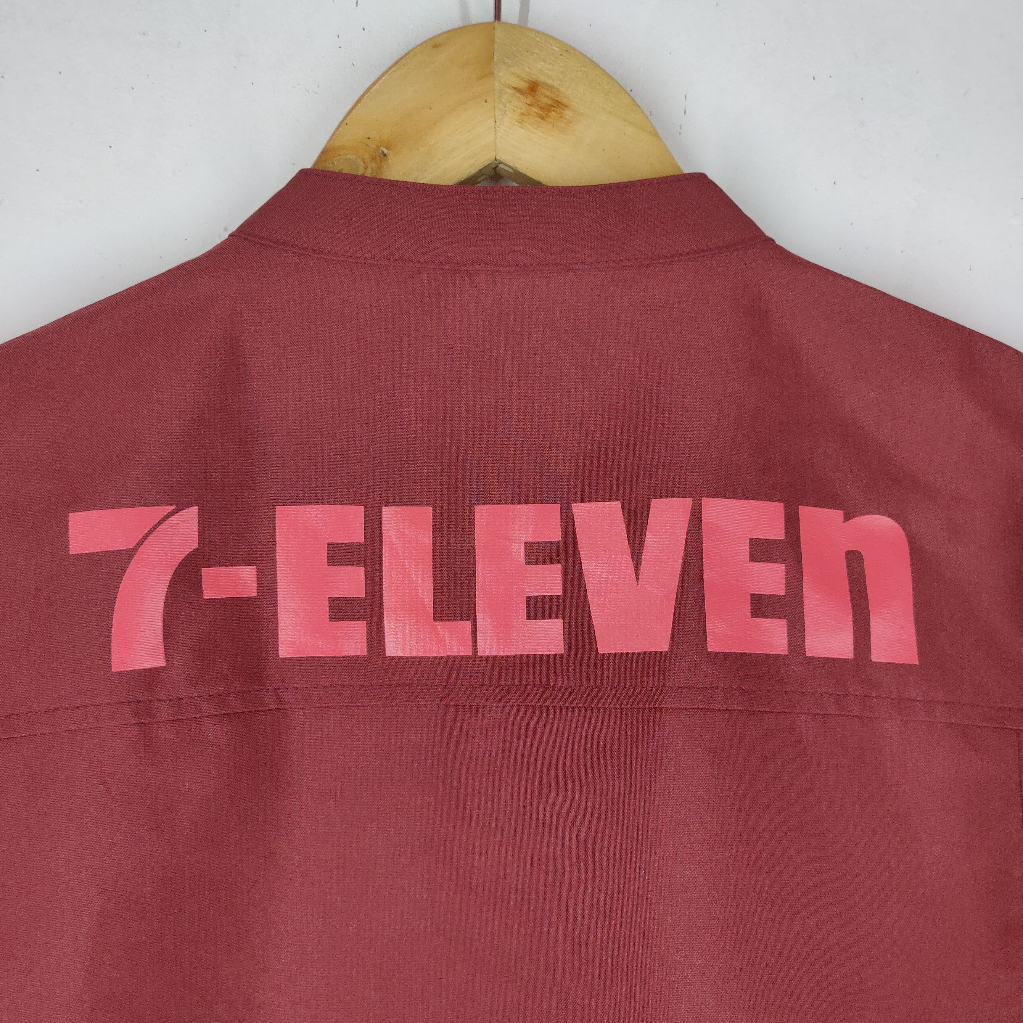 Japanese Brand Vintage 90s 7 ELEVEN Uniform Worker Shirt Full Zipper Size US M / EU 48-50 / 2 - 8 Thumbnail