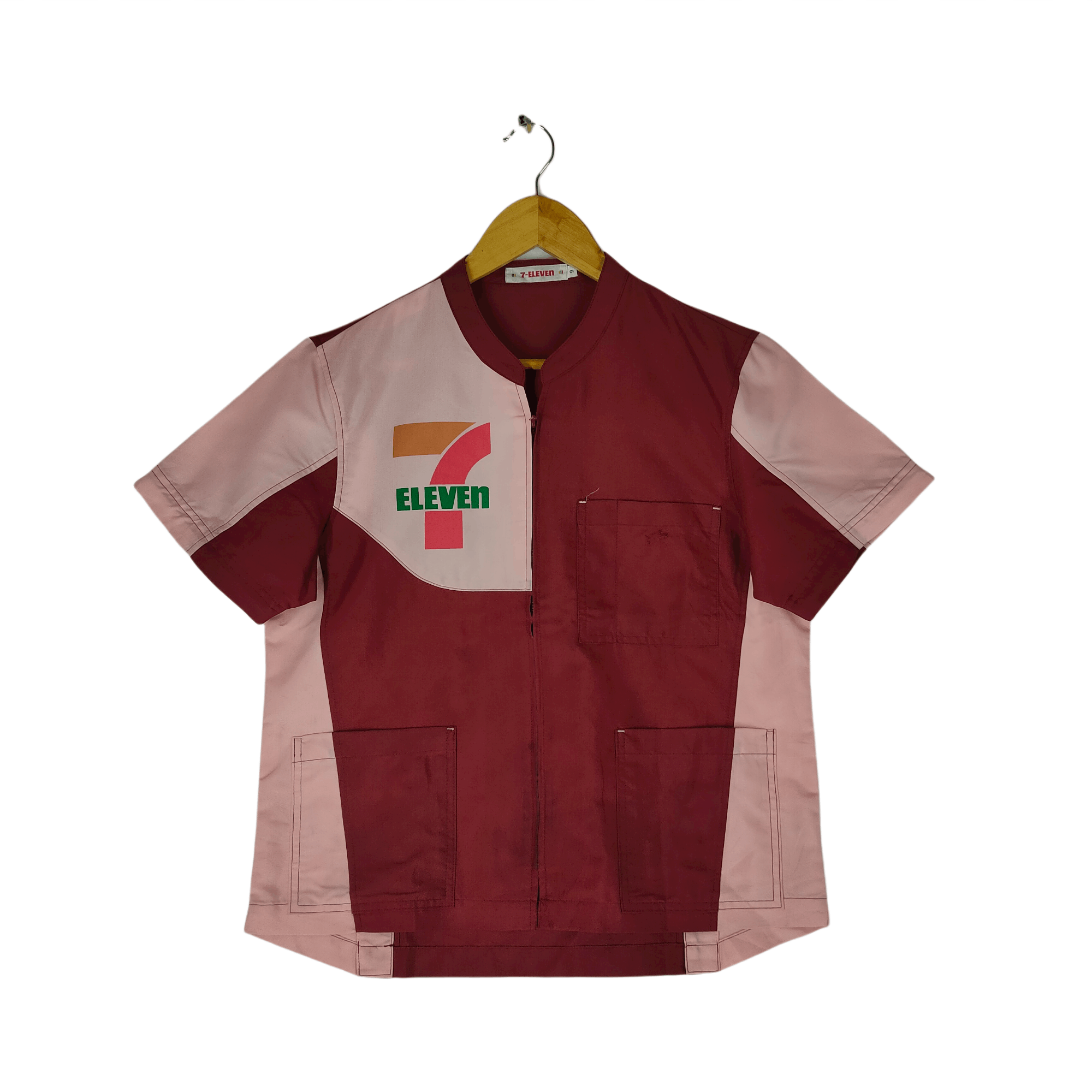 Japanese Brand Vintage 90s 7 ELEVEN Uniform Worker Shirt Full Zipper Size US M / EU 48-50 / 2 - 1 Thumbnail