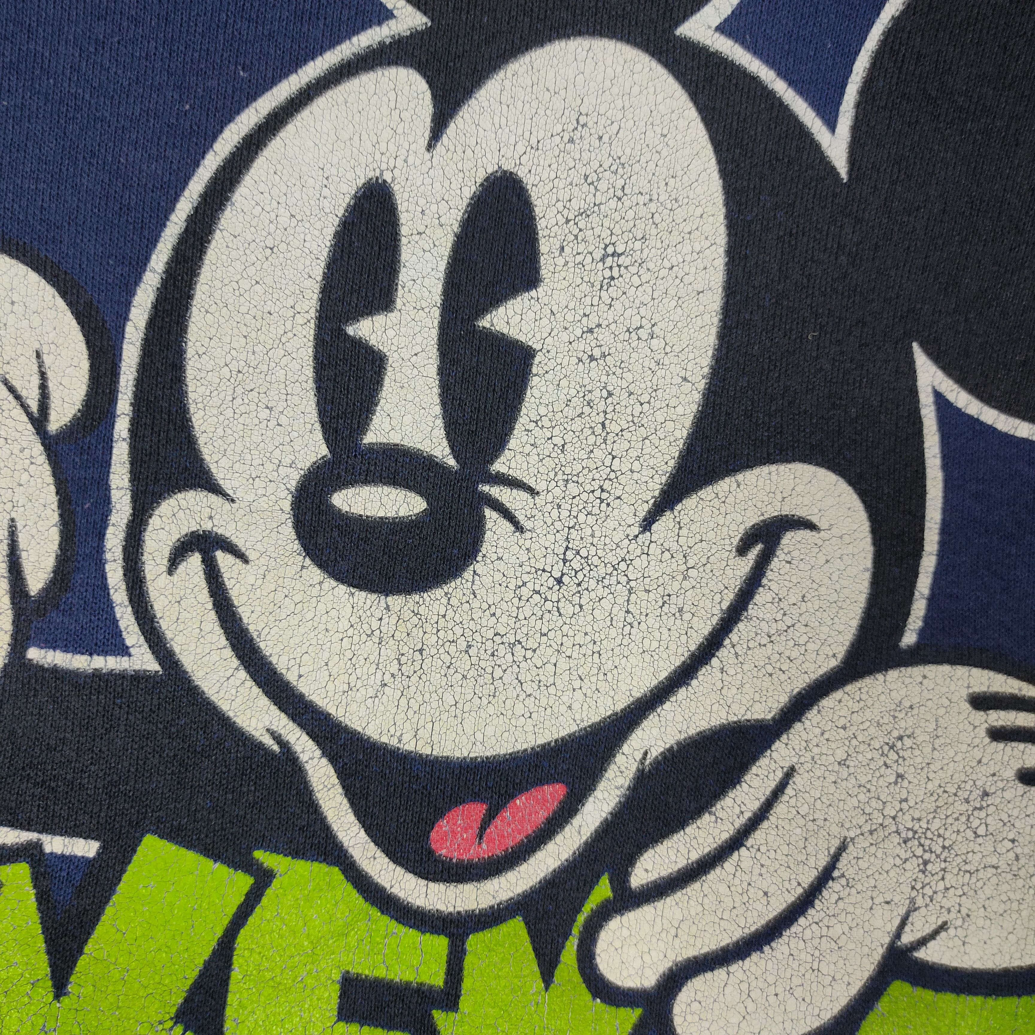 Mickey Mouse Vintage 90s MICKEY MOUSE DISNEY Sweatshirt Big Cartoon Size US L / EU 52-54 / 3 - 4 Thumbnail
