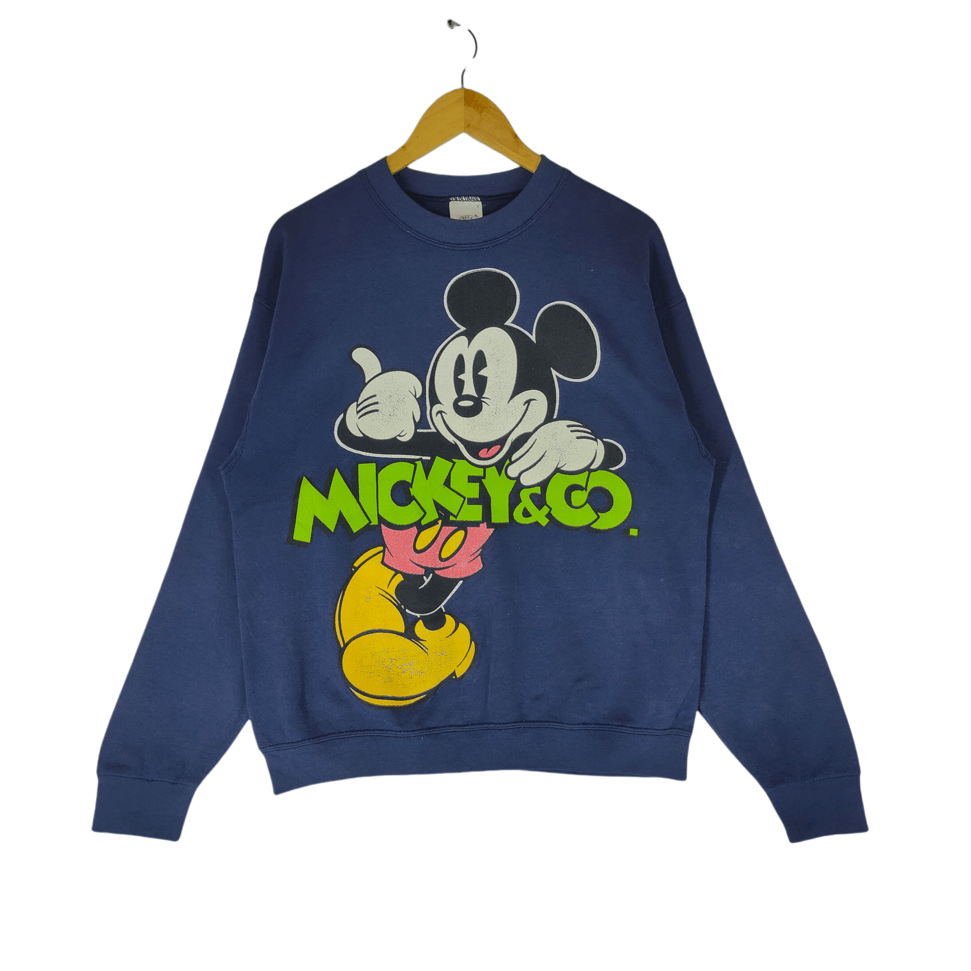 Mickey Mouse Vintage 90s MICKEY MOUSE DISNEY Sweatshirt Big Cartoon Size US L / EU 52-54 / 3 - 1 Thumbnail
