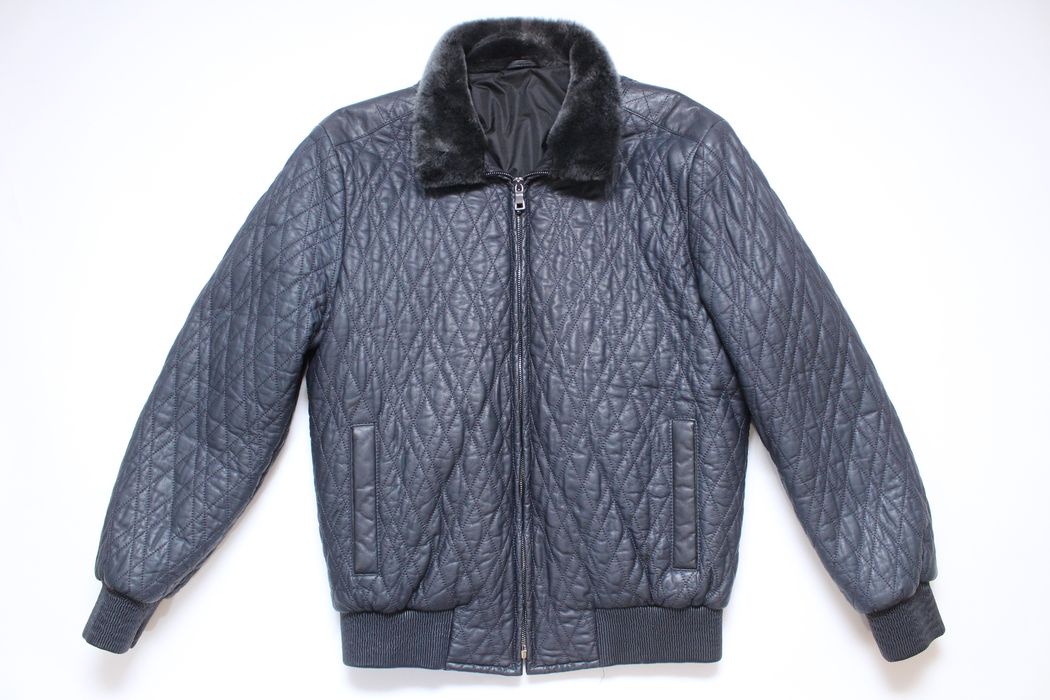 Leather Gino Pellini Leather Jacket Fur Sz 46 Hype Rare Streetwear ...