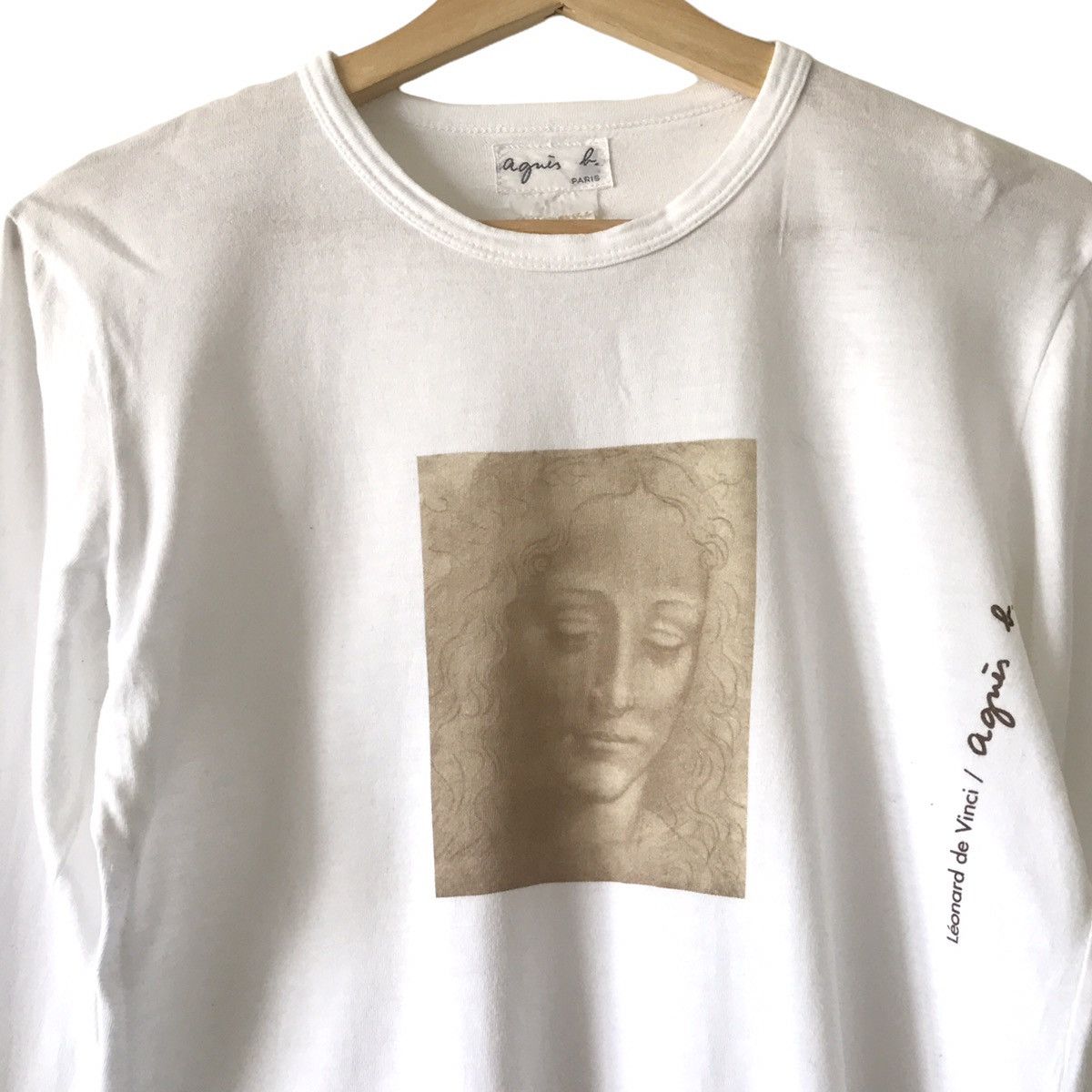 Designer × agnes b. Authentic Vintage Agnes B. Paris X Leonardo Da Vinci Art Tee Size US M / EU 48-50 / 2 - 1 Thumbnail