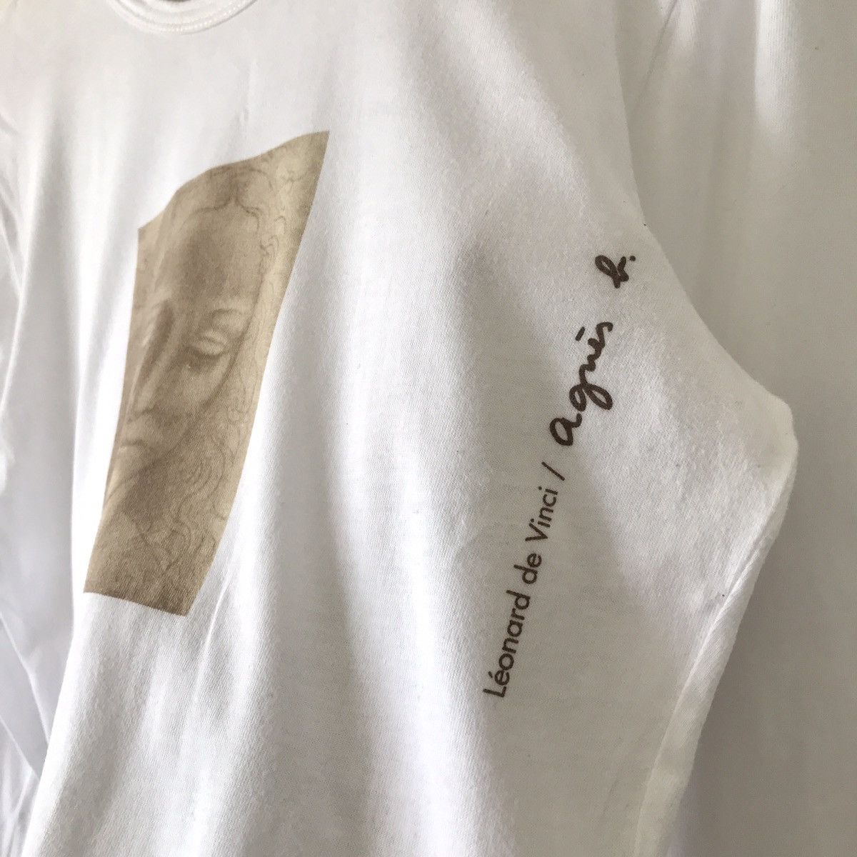 Designer × agnes b. Authentic Vintage Agnes B. Paris X Leonardo Da Vinci Art Tee Size US M / EU 48-50 / 2 - 5 Thumbnail