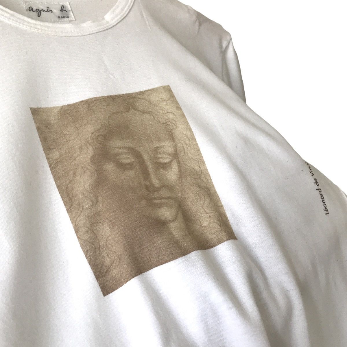 Designer × agnes b. Authentic Vintage Agnes B. Paris X Leonardo Da Vinci Art Tee Size US M / EU 48-50 / 2 - 4 Thumbnail