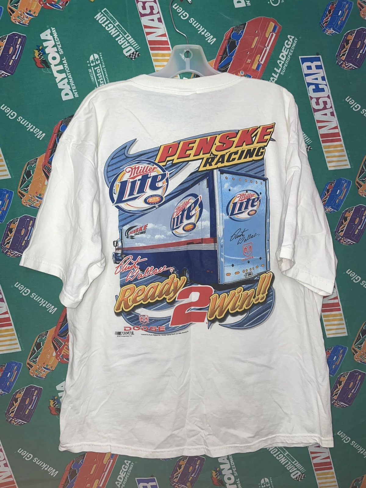 Chase Authentics 90s Vintage Rusty Wallace Miller Lite NASCAR sportswear Size US XL / EU 56 / 4 - 5 Thumbnail