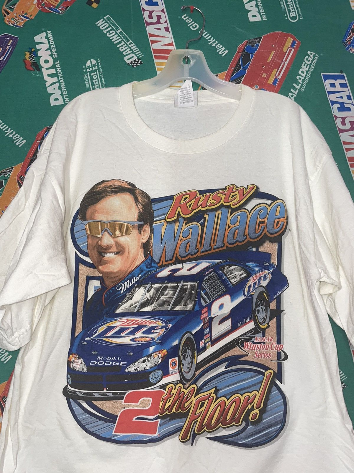 Chase Authentics 90s Vintage Rusty Wallace Miller Lite NASCAR sportswear Size US XL / EU 56 / 4 - 1 Thumbnail