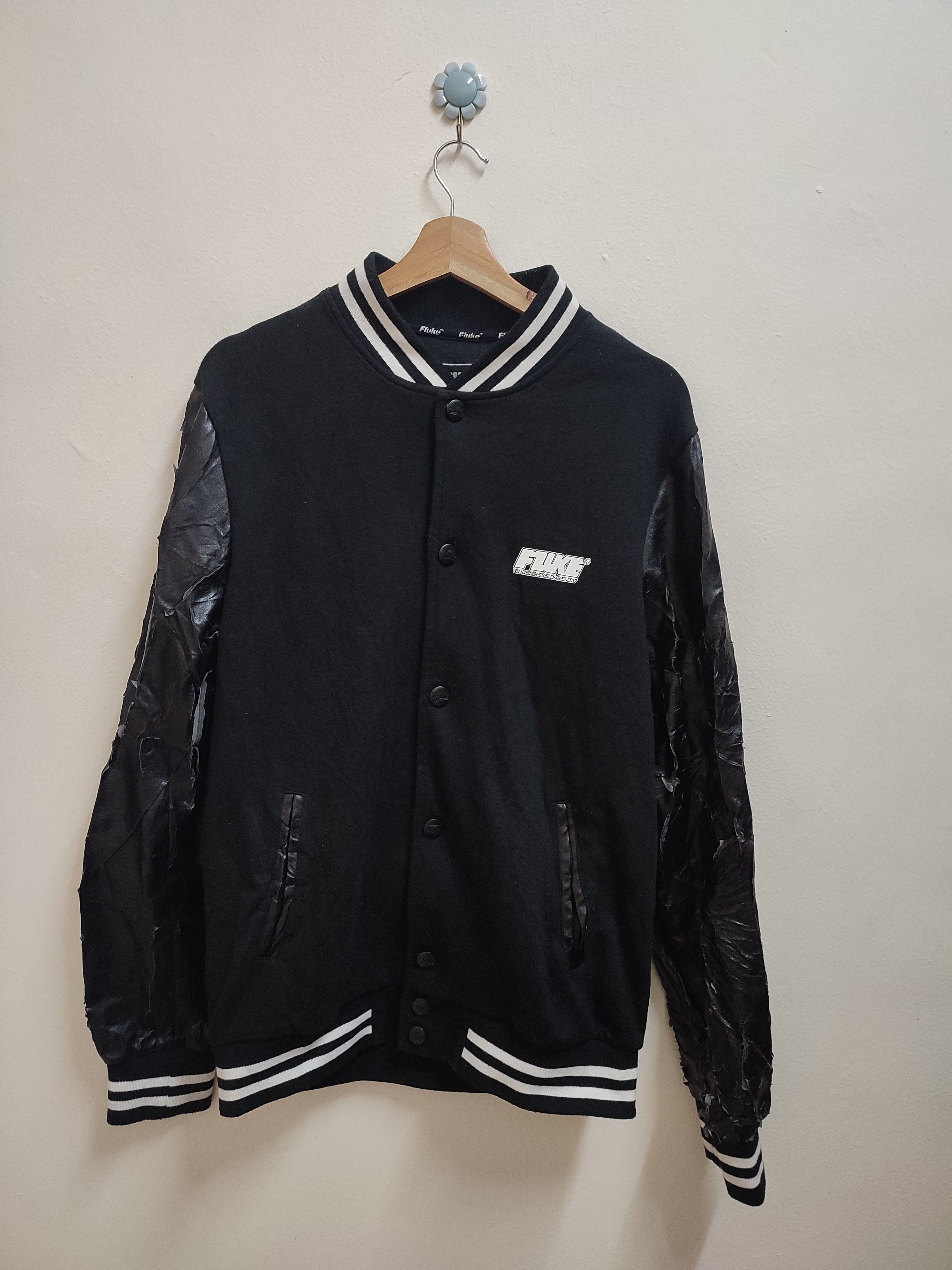 Japanese Brand 🔥Distressed Varsity Fluke Leather Size US M / EU 48-50 / 2 - 2 Thumbnail