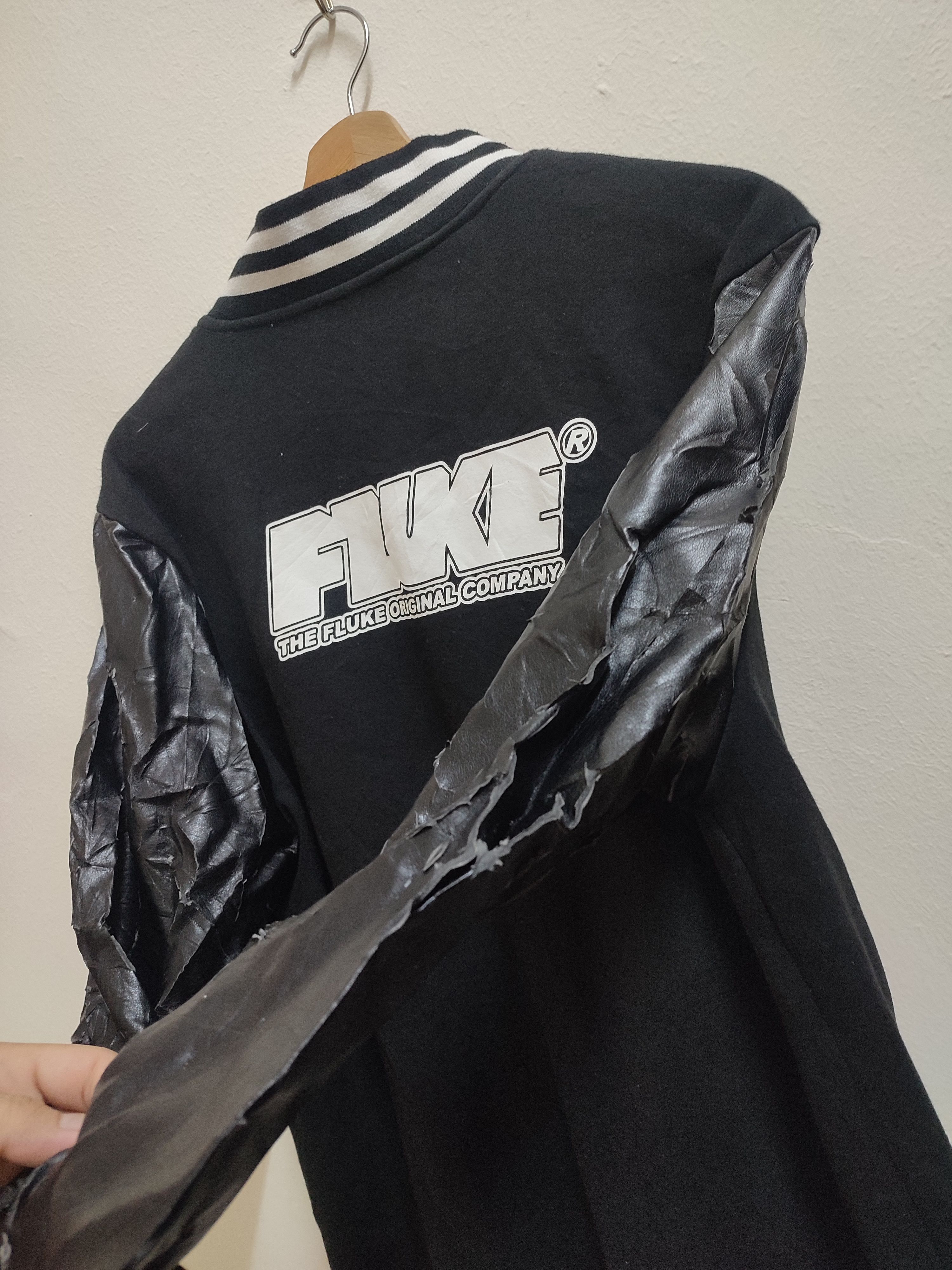 Japanese Brand 🔥Distressed Varsity Fluke Leather Size US M / EU 48-50 / 2 - 9 Thumbnail