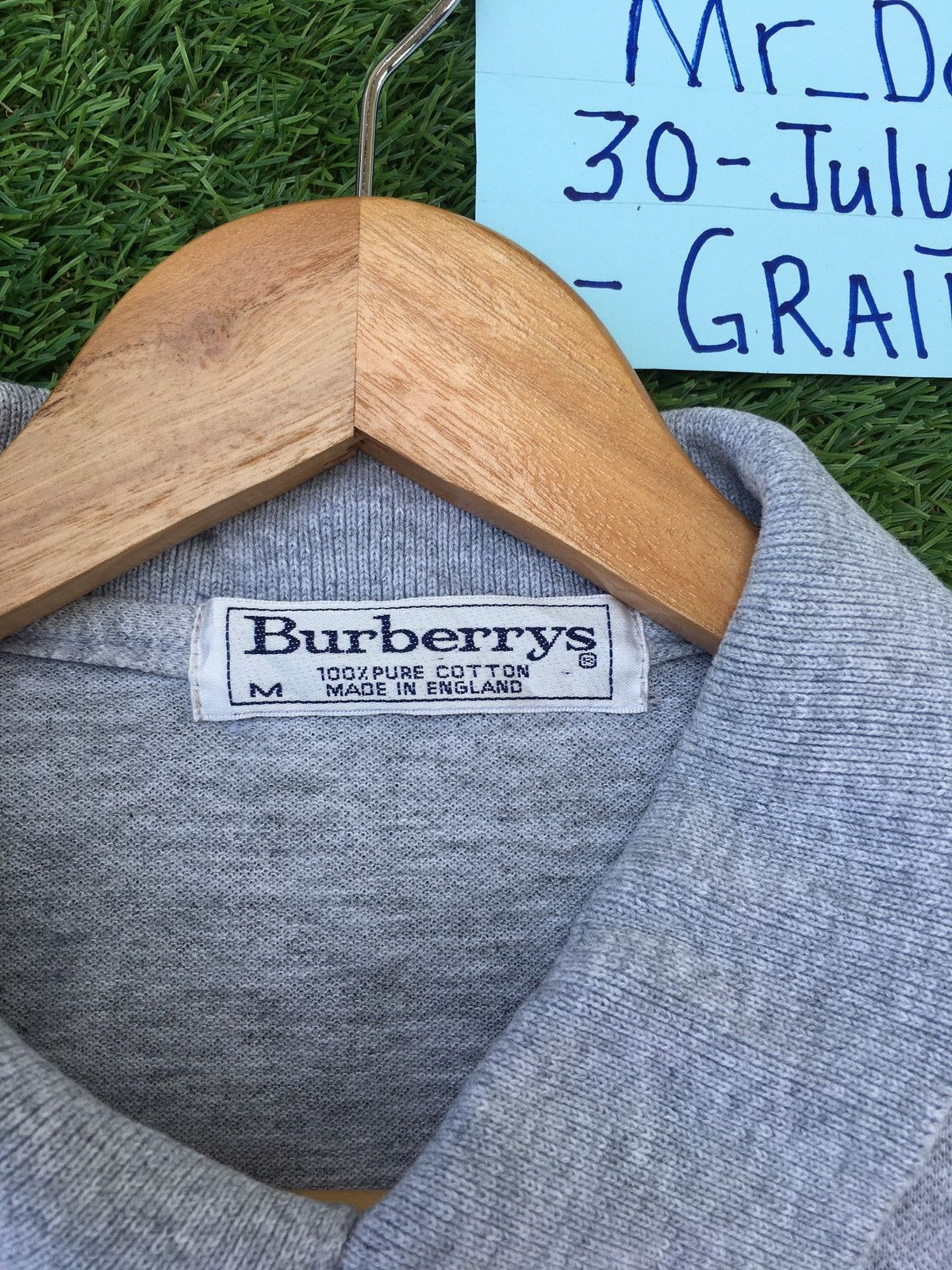 Burberry Rare Vintage Burberry Plain Polo Shirt Size US L / EU 52-54 / 3 - 9 Thumbnail
