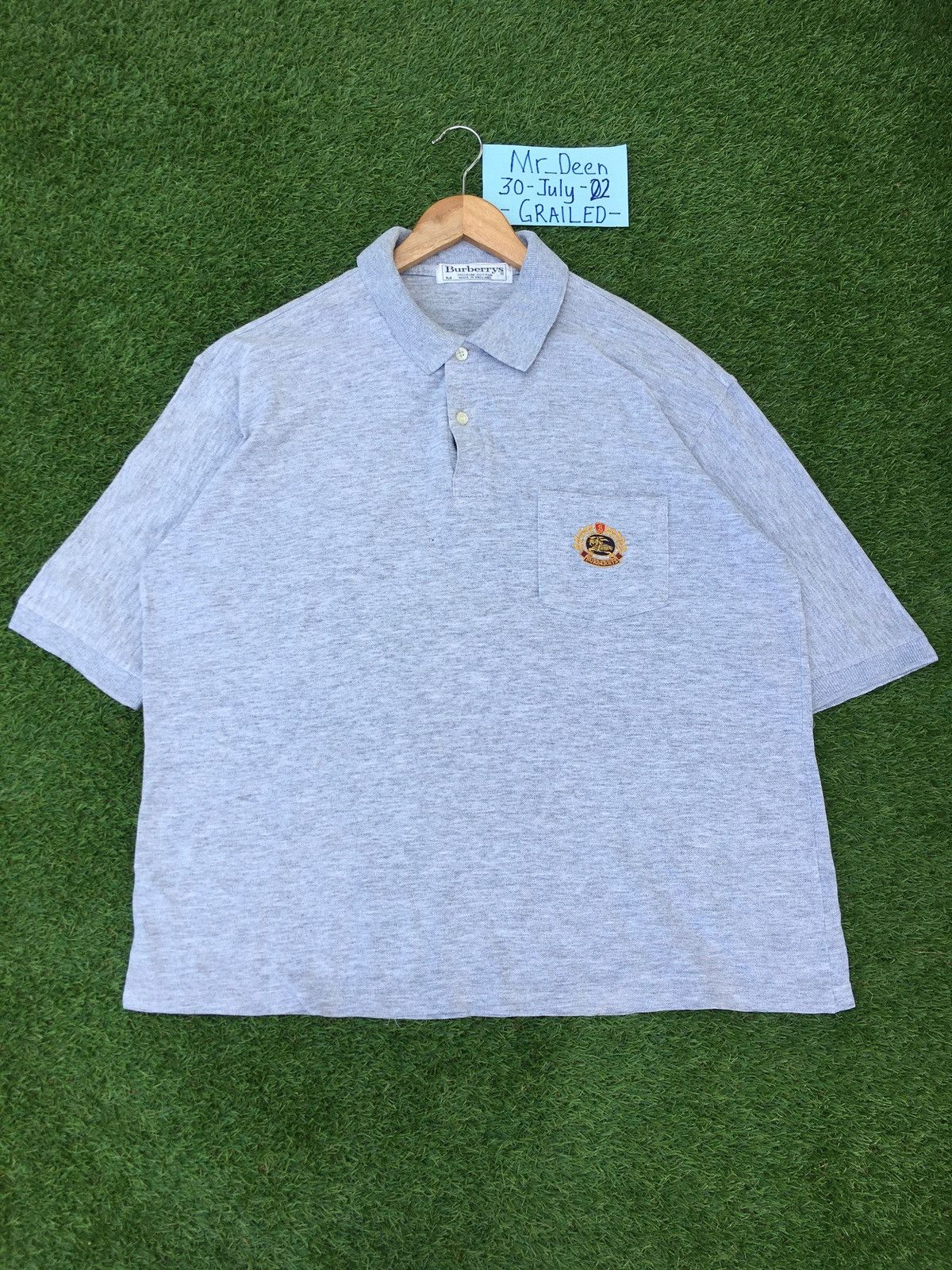 Burberry Rare Vintage Burberry Plain Polo Shirt Size US L / EU 52-54 / 3 - 2 Thumbnail