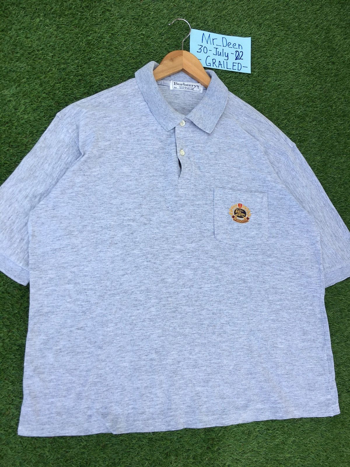 Burberry Rare Vintage Burberry Plain Polo Shirt Size US L / EU 52-54 / 3 - 4 Thumbnail