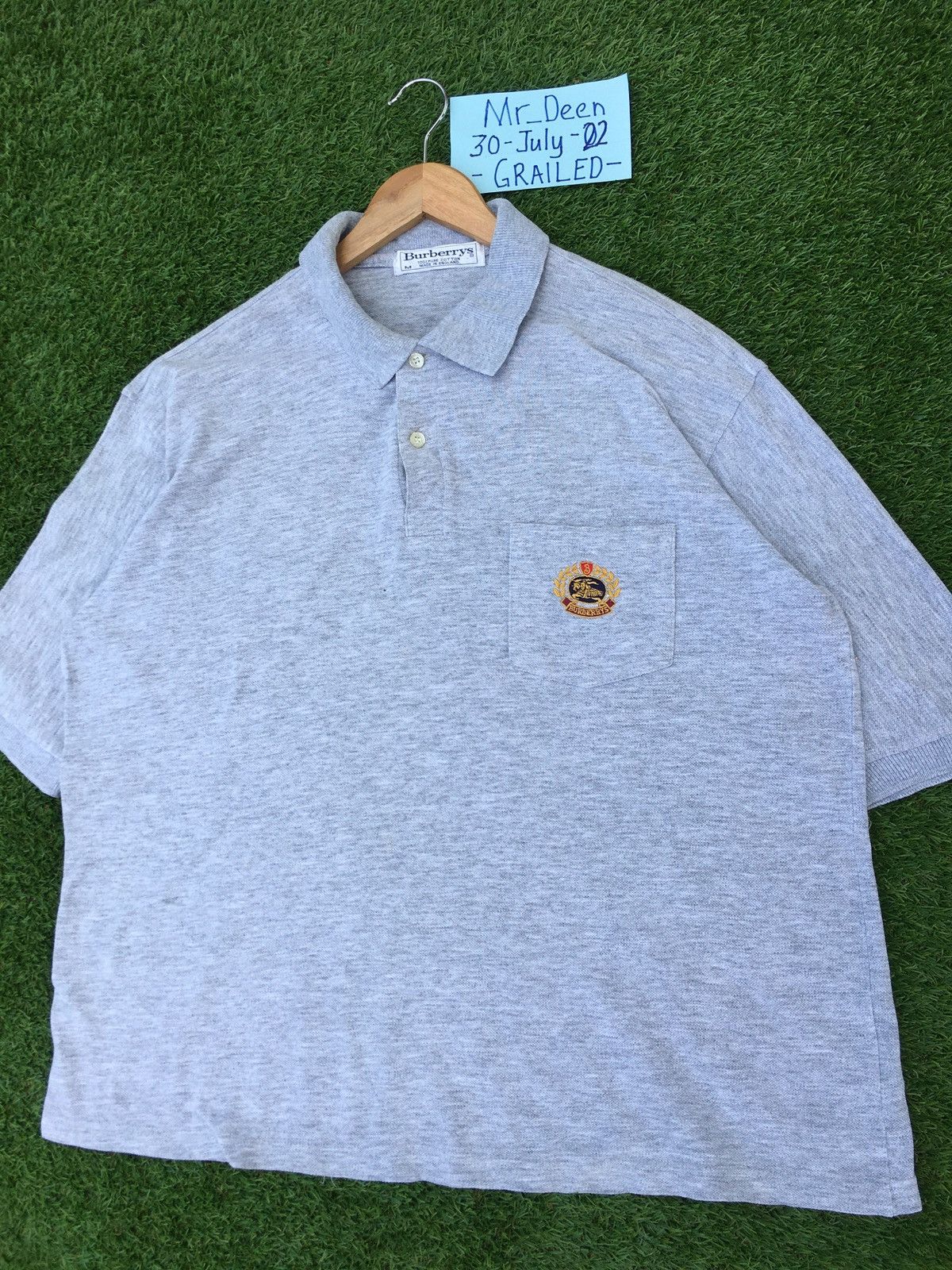 Burberry Rare Vintage Burberry Plain Polo Shirt Size US L / EU 52-54 / 3 - 5 Thumbnail