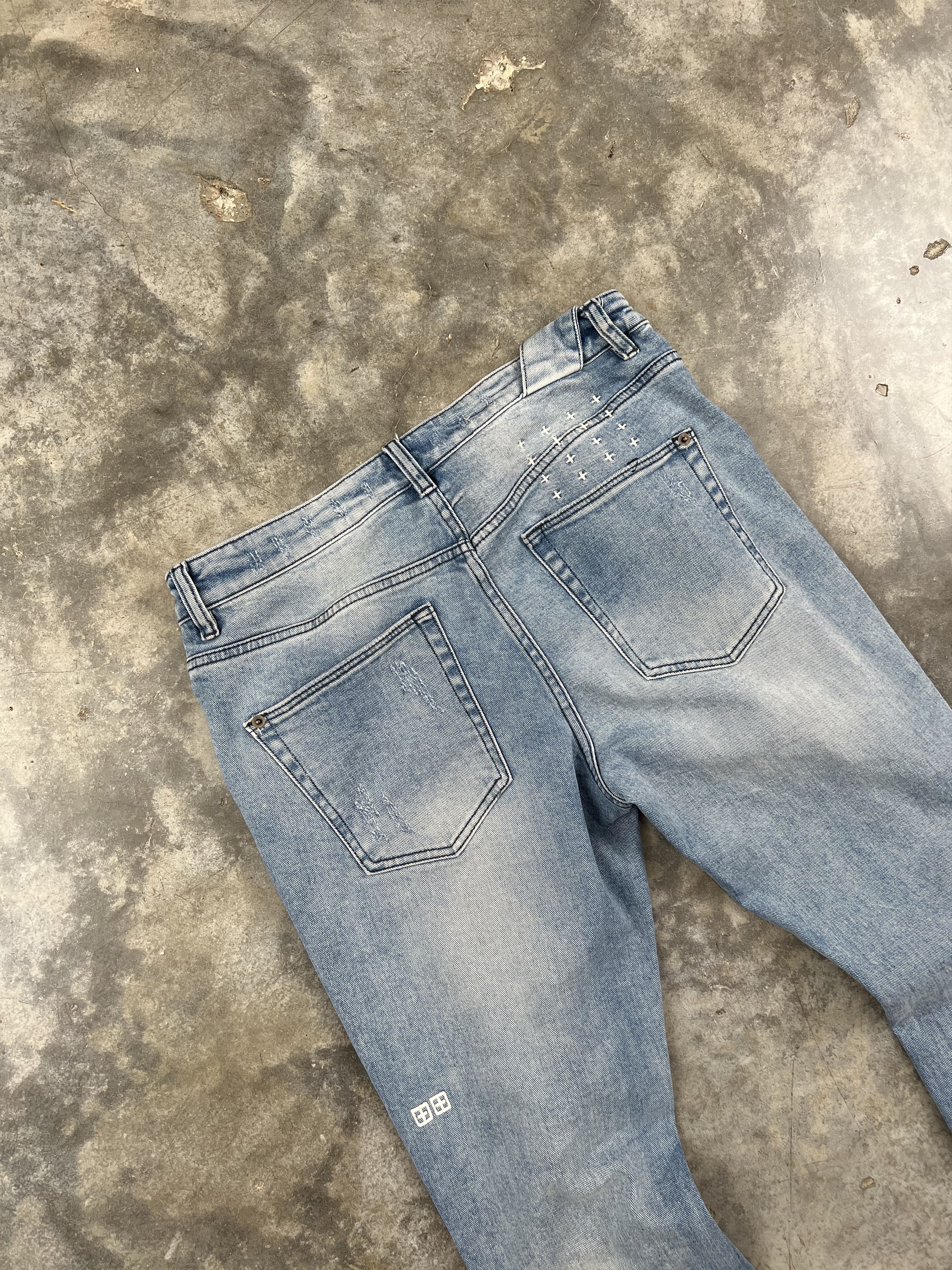 Ksubi Ksubi Chitch Blue Distressed Denim Jeans Sz. 33 🥣🧊❄️ Van Size US 33 - 2 Thumbnail