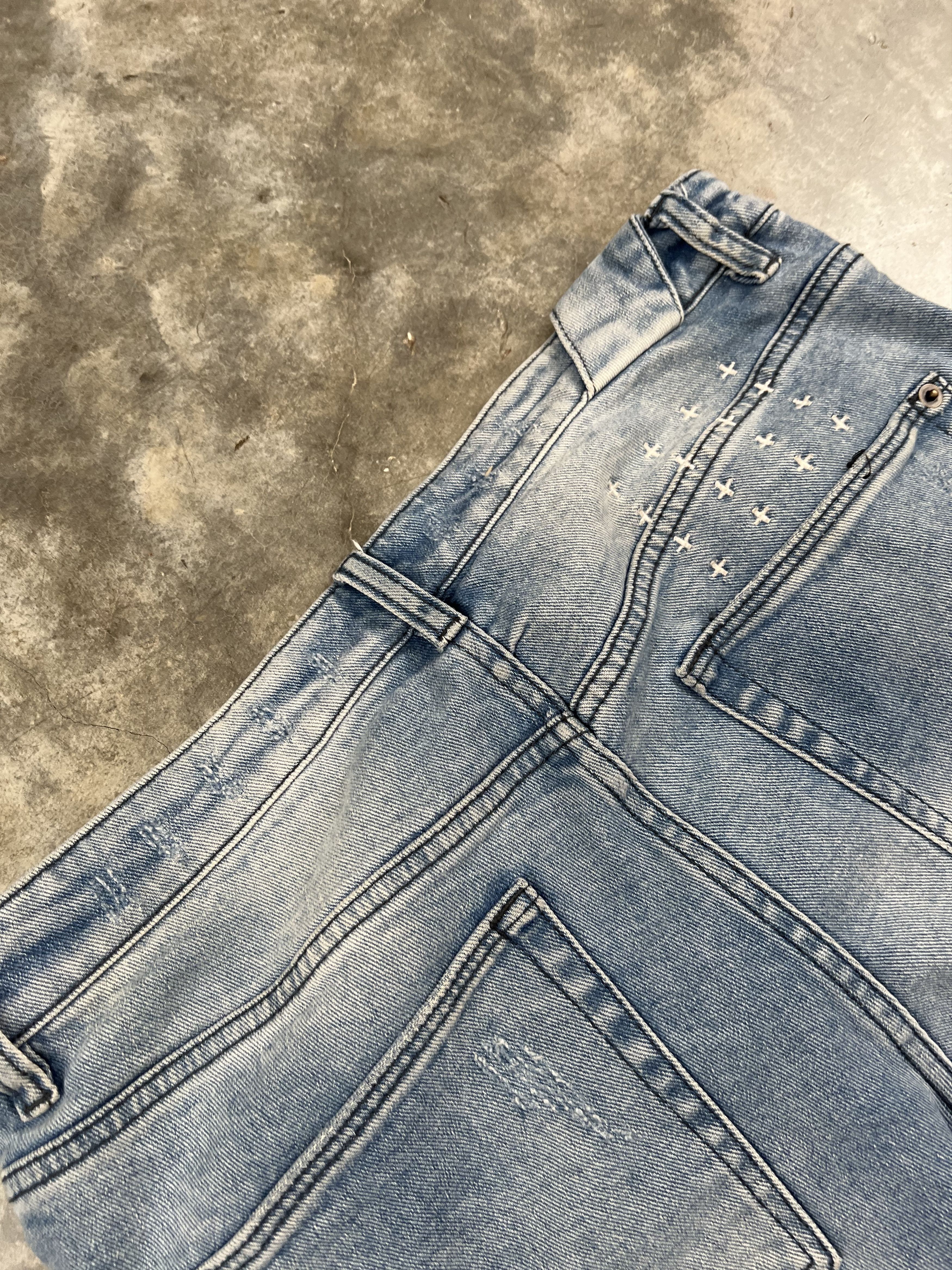 Ksubi Ksubi Chitch Blue Distressed Denim Jeans Sz. 33 🥣🧊❄️ Van Size US 33 - 3 Thumbnail