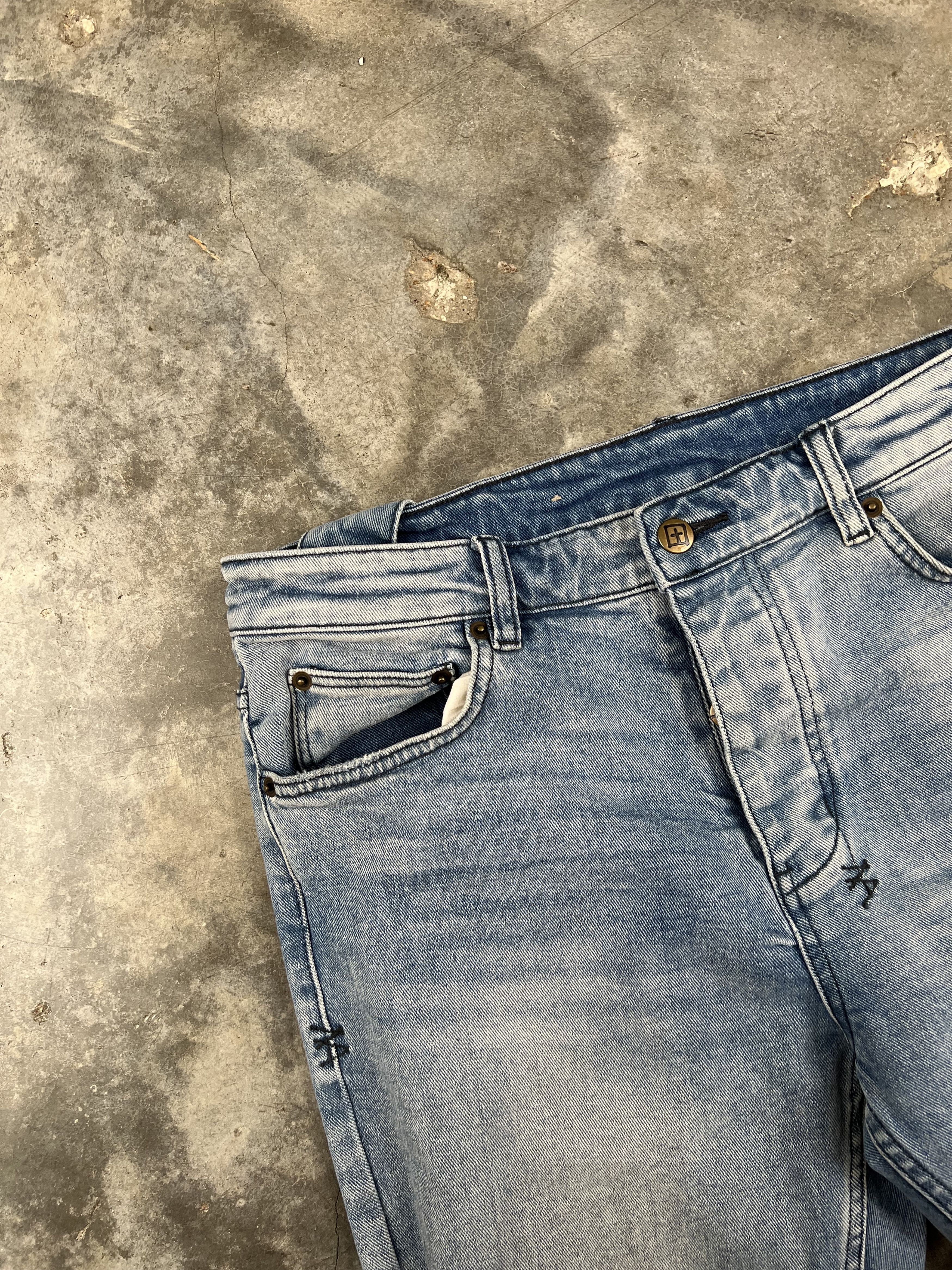 Ksubi Ksubi Chitch Blue Distressed Denim Jeans Sz. 33 🥣🧊❄️ Van Size US 33 - 6 Thumbnail