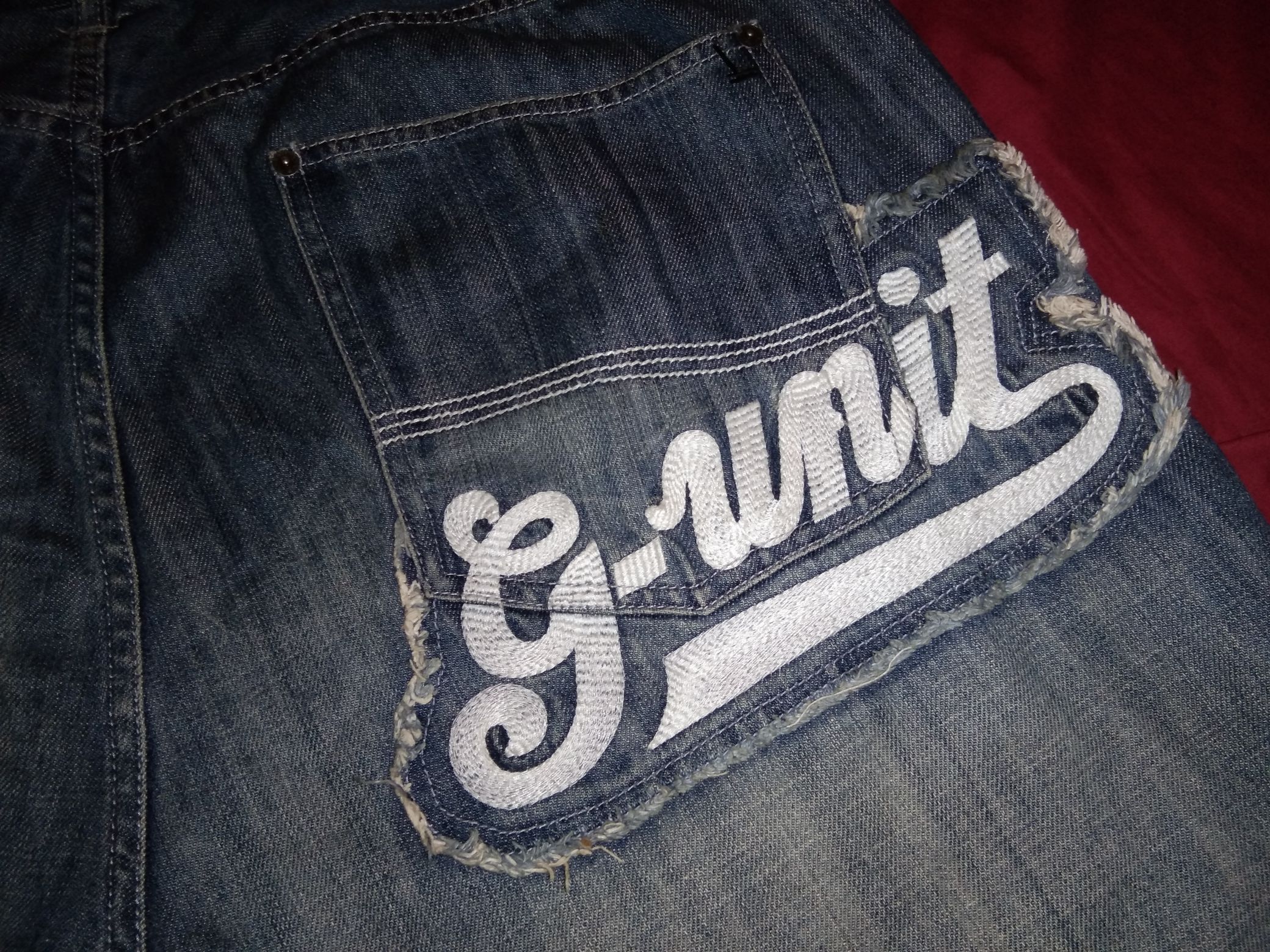 G-Unit × Rap Tees × Vintage 50 Cent G-Unit Denim Short Pants Jorts ...