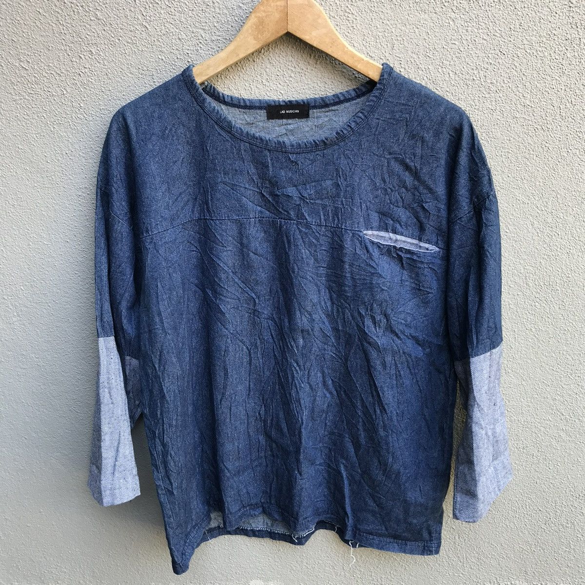 Lad Musician LAD MUSICIAN indigo denim longsleeves Size US M / EU 48-50 / 2 - 2 Thumbnail