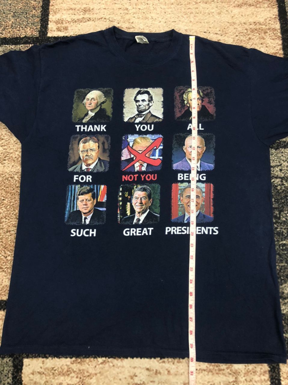 Fruit Of The Loom RARE World PRESIDENT'S Shirt Size US XL / EU 56 / 4 - 14 Thumbnail